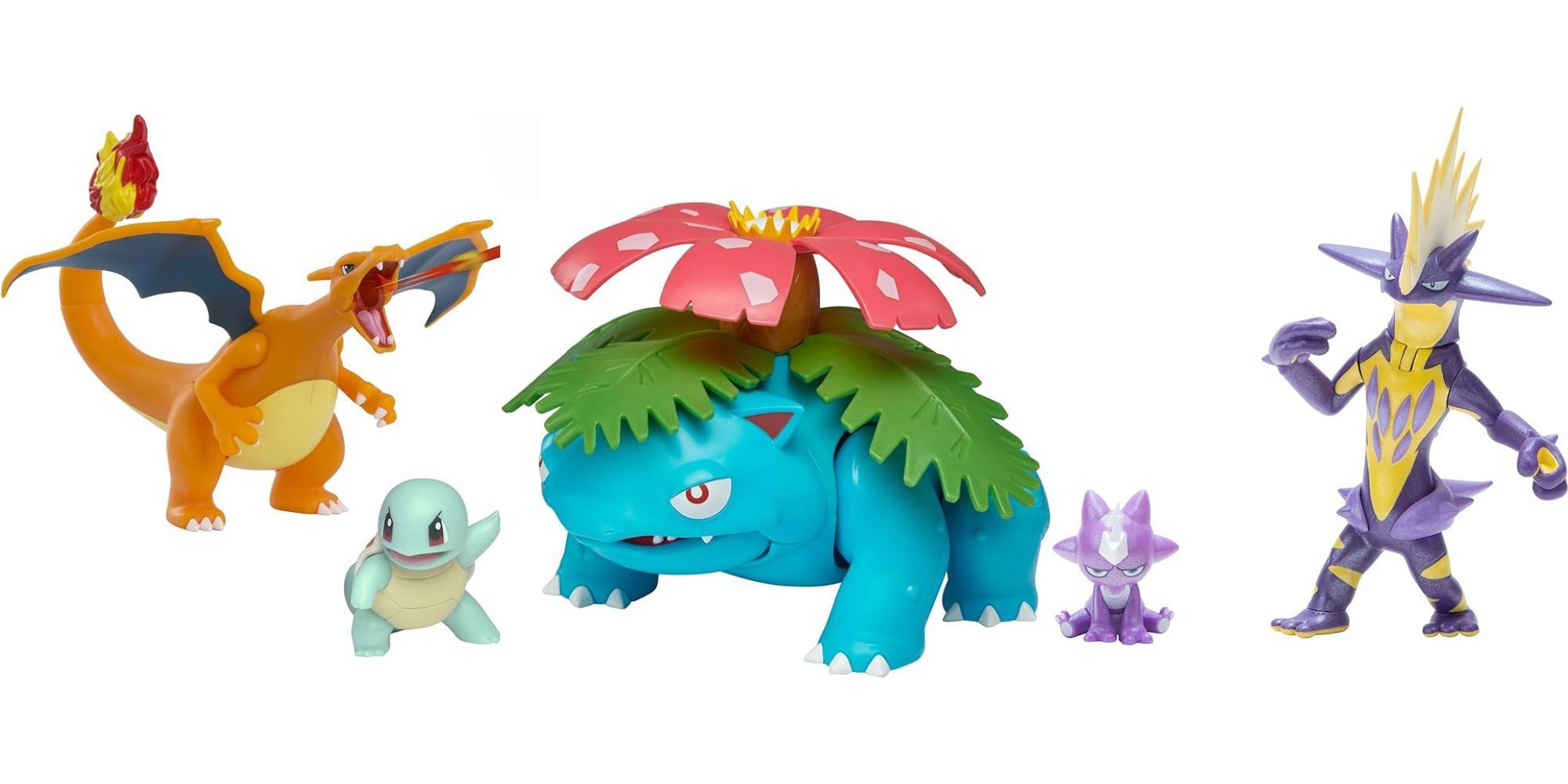 Pokemon Action Figures, Charizard and Squirtle, Venusaur Action Figure, Toxel and Toxtricity