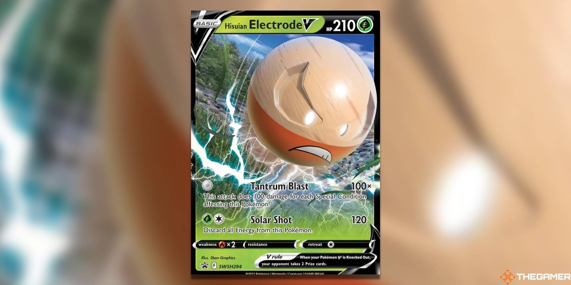 Pokemon TCG Hisuian Electrode V Card