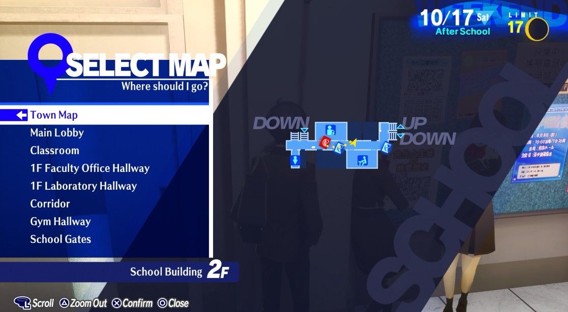 red tarot card on the school map persona 3 reload reversed social link p3r