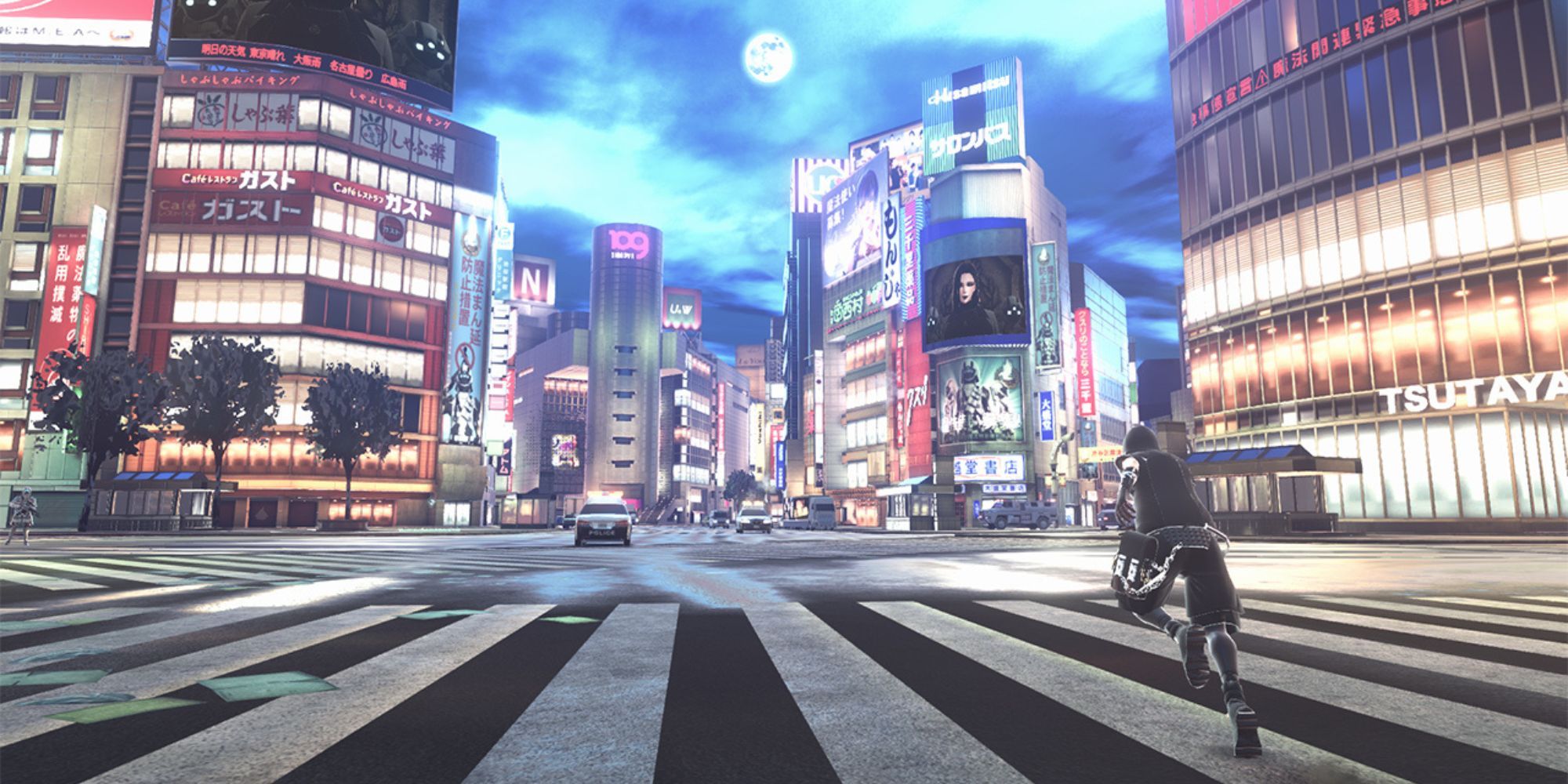 Reynatis' protagonist, Marin, running across Shibuya.