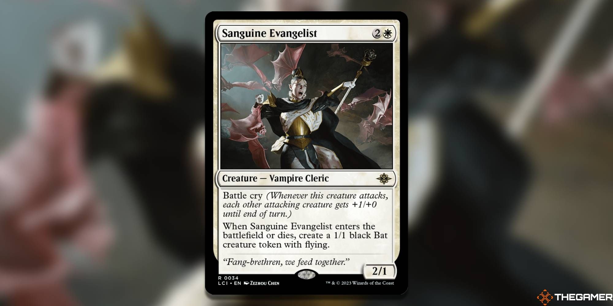 screenshot of sanguine evangelist MTG lost caverns of ixalan card