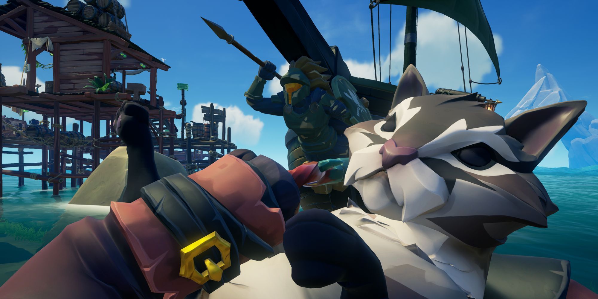A cat in Sea of Thieves.