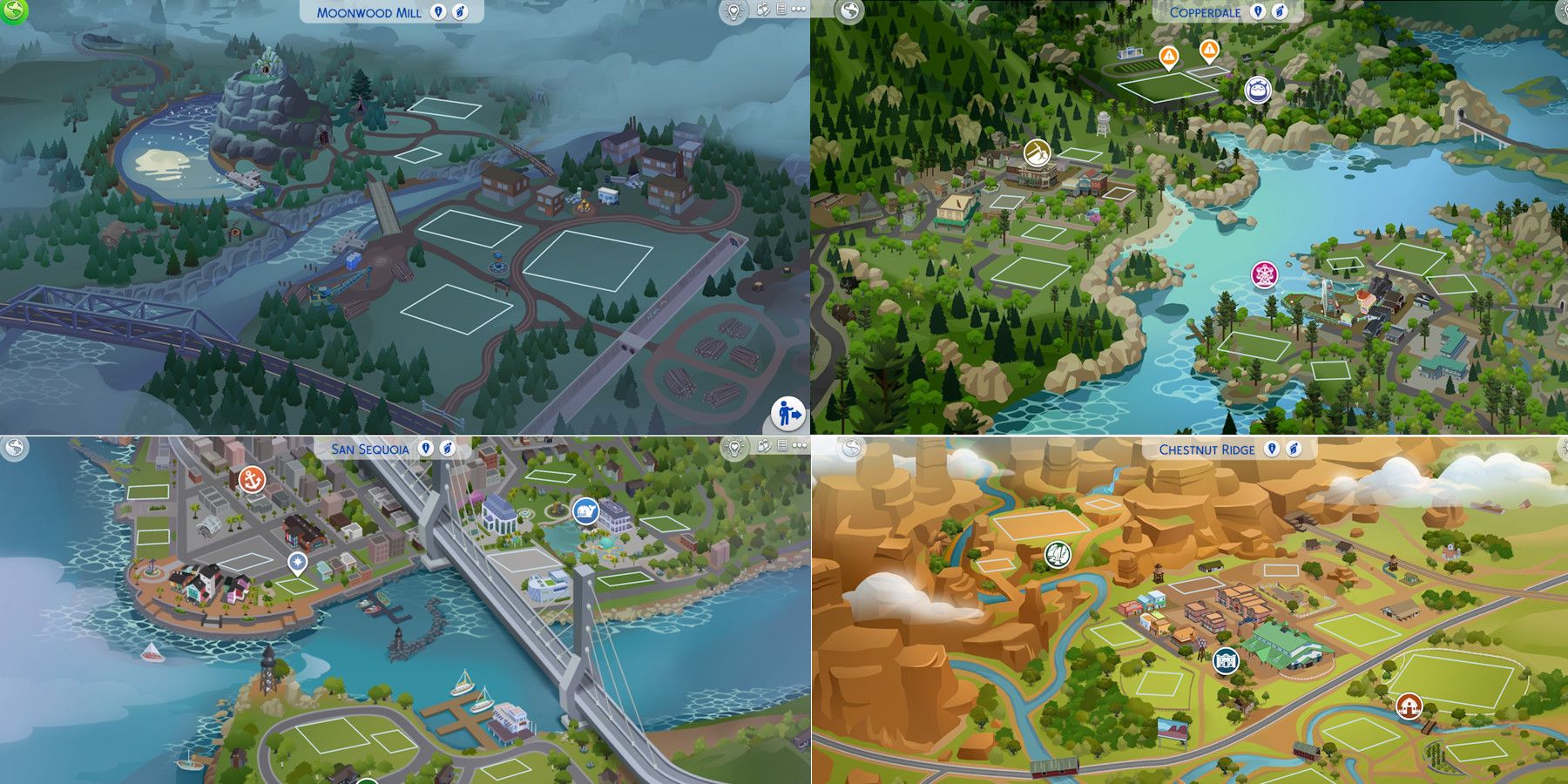 اسکرین شات از "جهان های خالی برای همه بسته ها" مد برای The Sims 4.