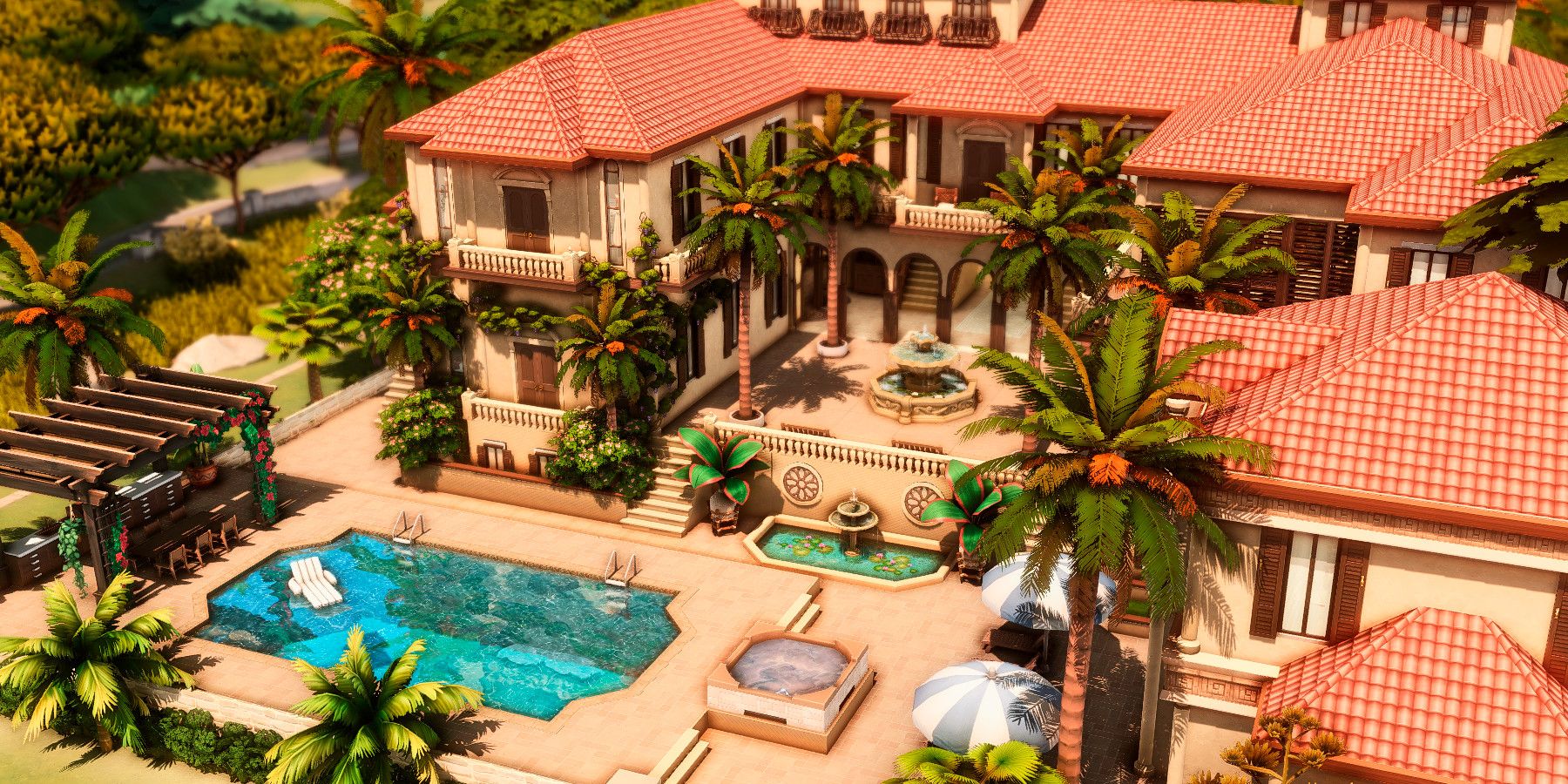 Screenshots from the custom "Mansion" much for sims 4