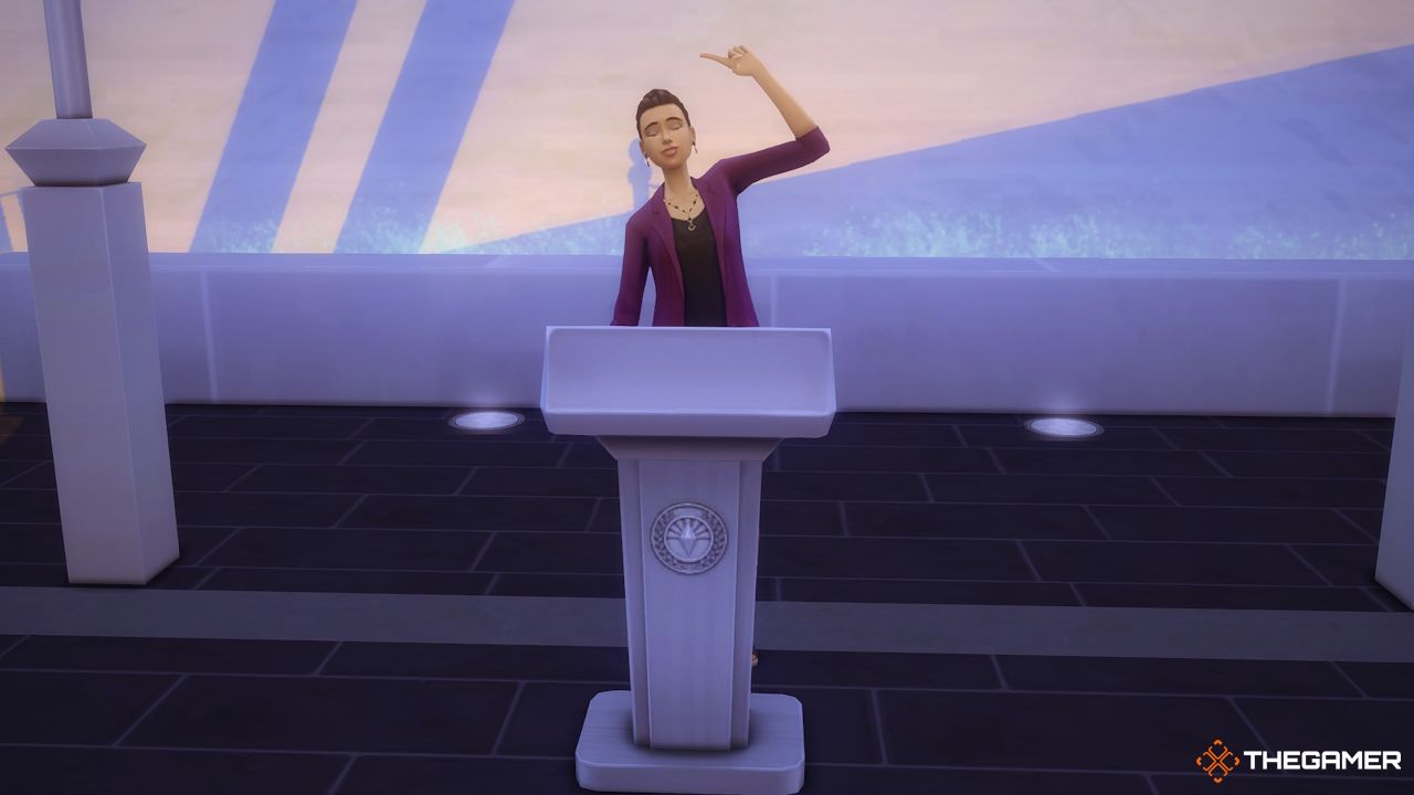 give speech uptown sims 4