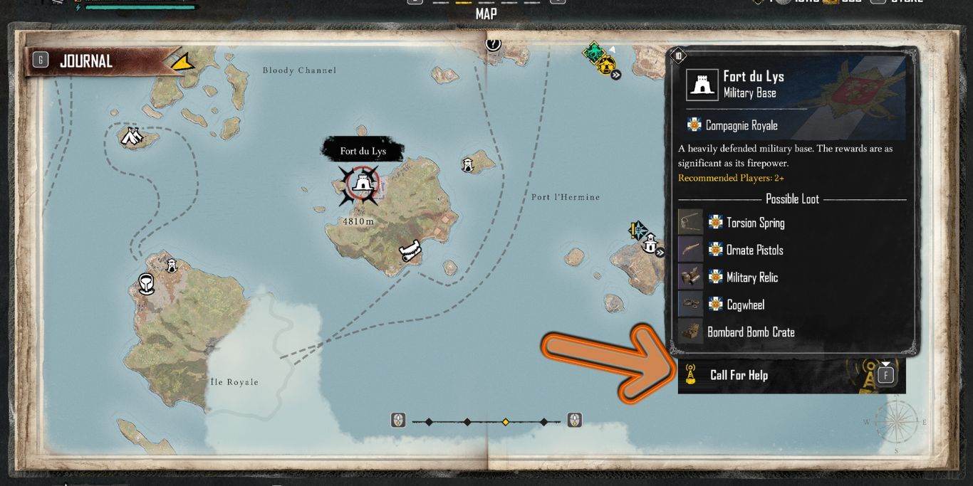 Skull And Bones Call For Help Button To Plunder Military Base