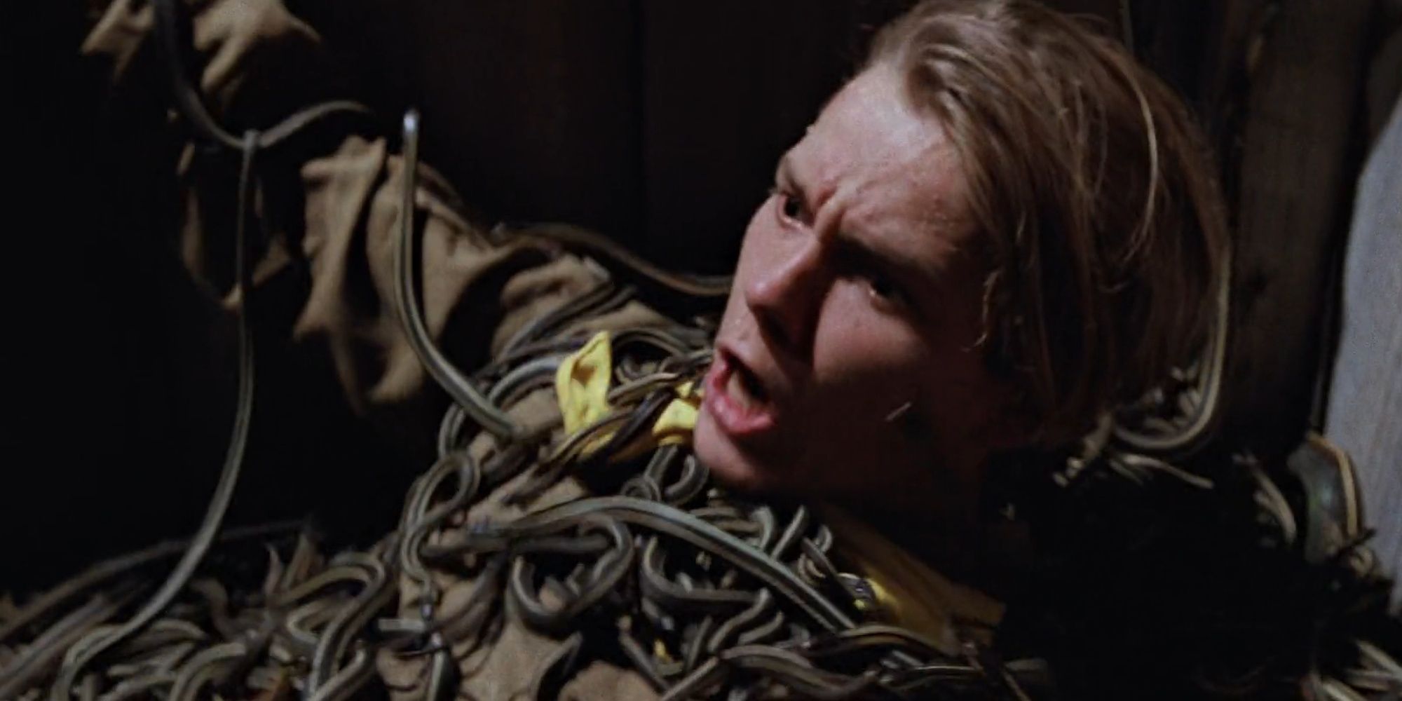 Indiana Jones And The Last Crusade: Young Indiana Jones bathed in snakes and not having a good time.