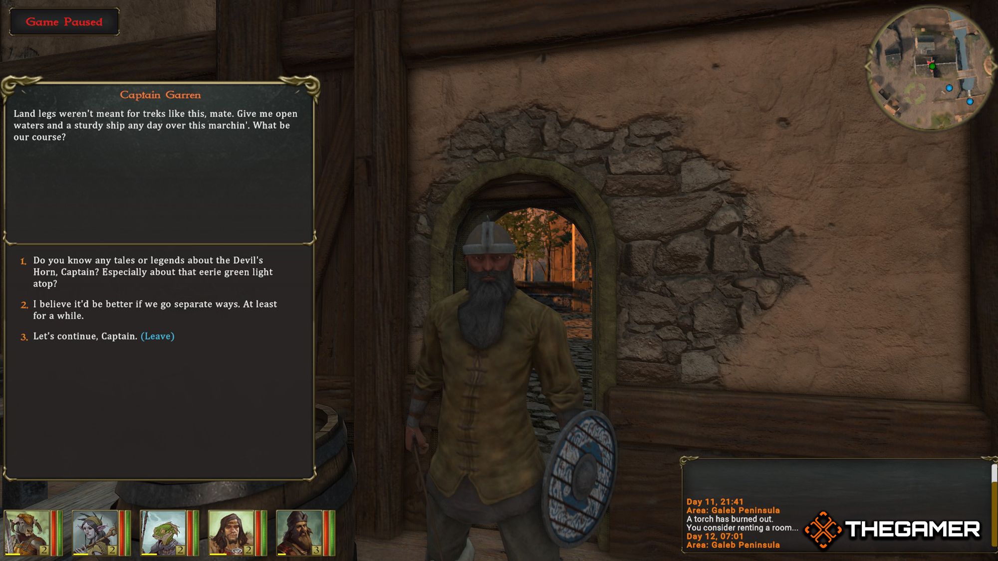 Speaking with Captain Garren In Archaelund
