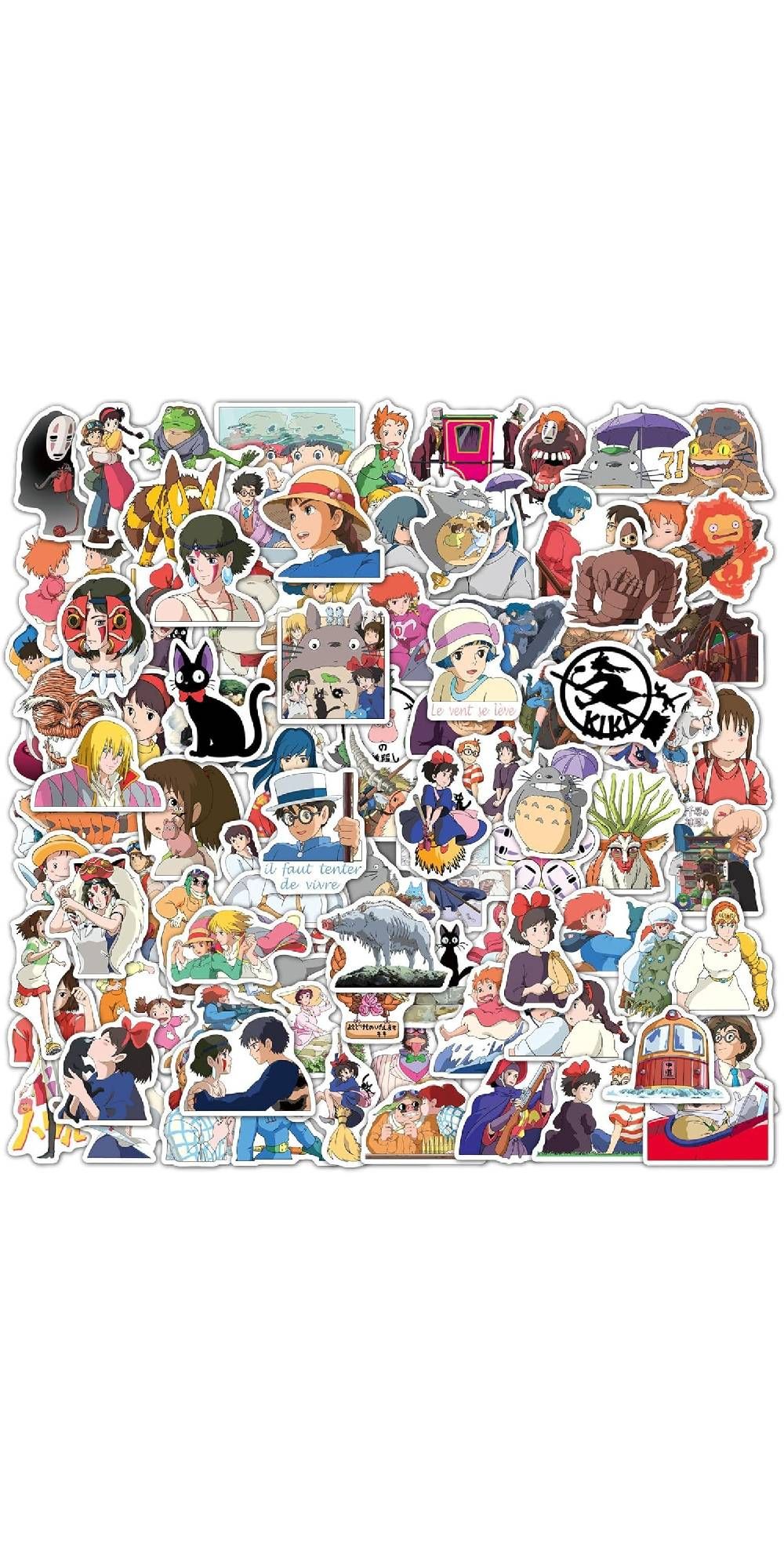 50 PCS STUDIO GHIBLI Stickers Anime Manga Sticker Decal Totoro Hayao  Miyazaki