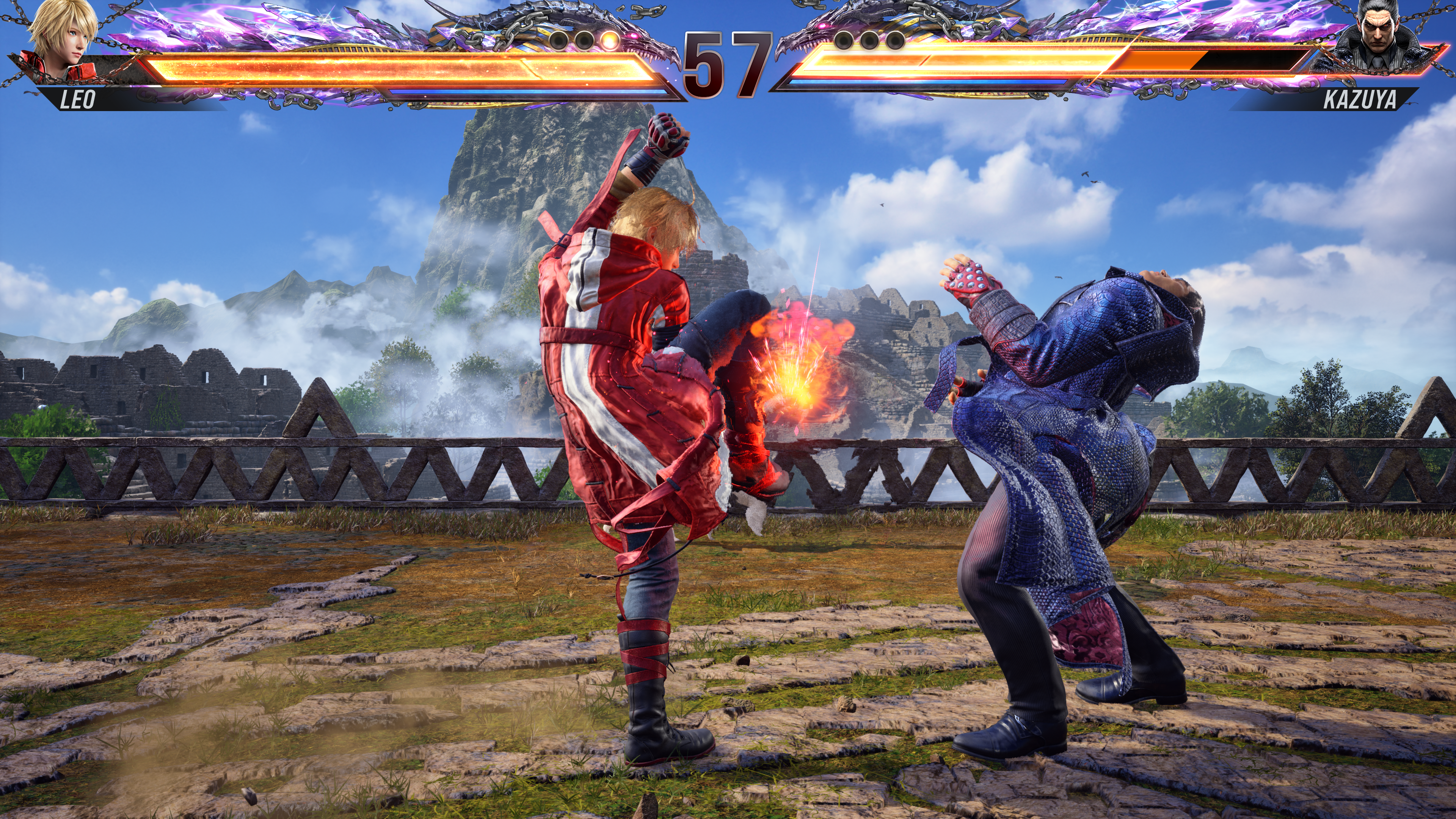 Leo entering their Jin Ji Du Li Stance against Kazuya in Tekken 8