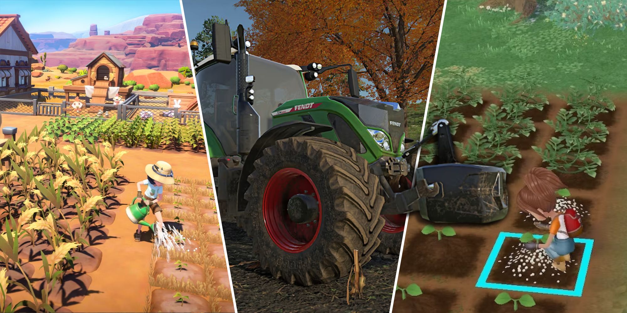 The Best Farming Games on the Nintendo Switch - My Time At Sandrock, Farming Simulator 23, Story of Seasons A Wonderful Life