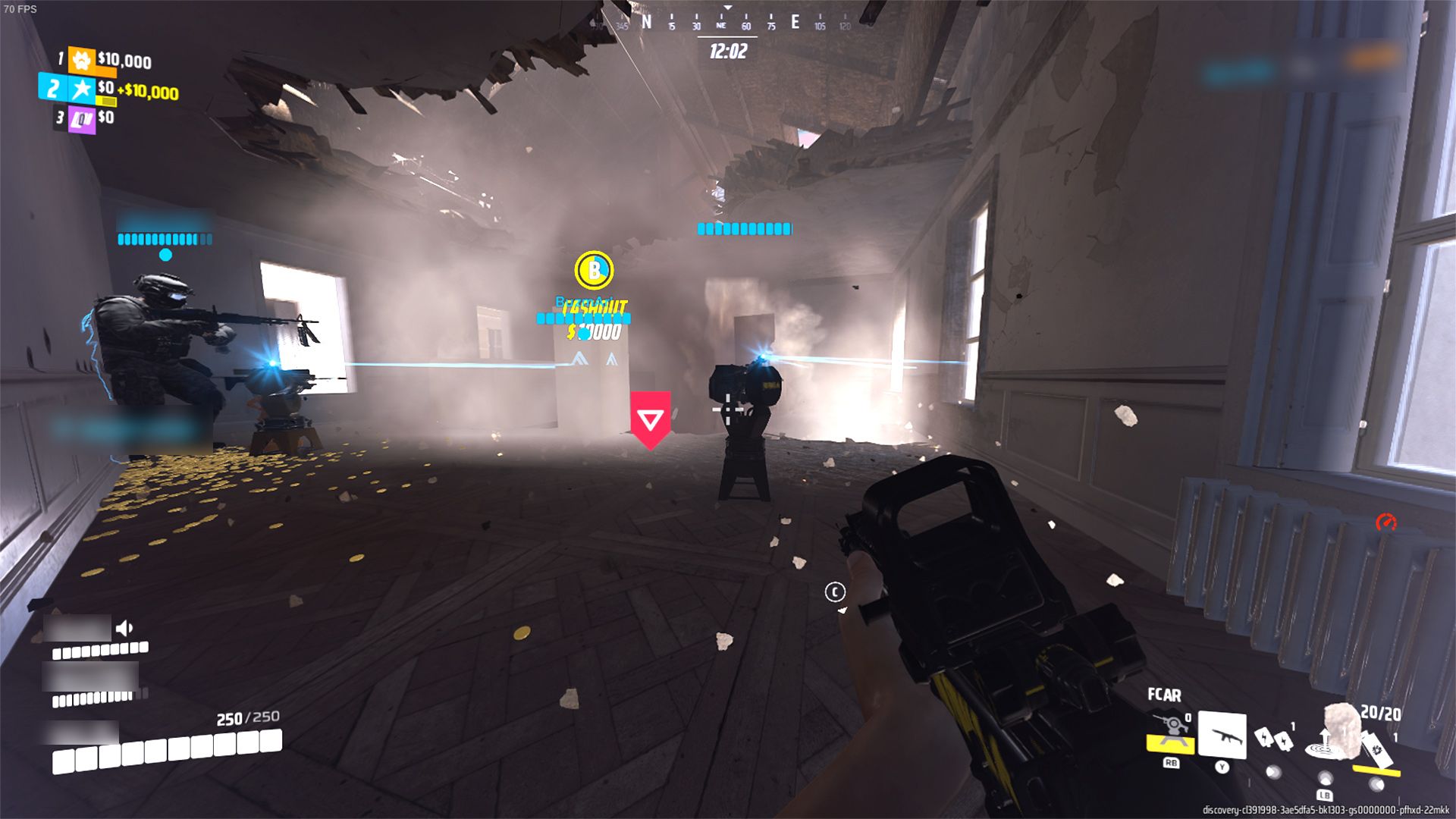 Medium Build Holding FCAR, Protecting Cash Out Using Guardian Turret Specialization, Teammate Also Using Guardian Turret