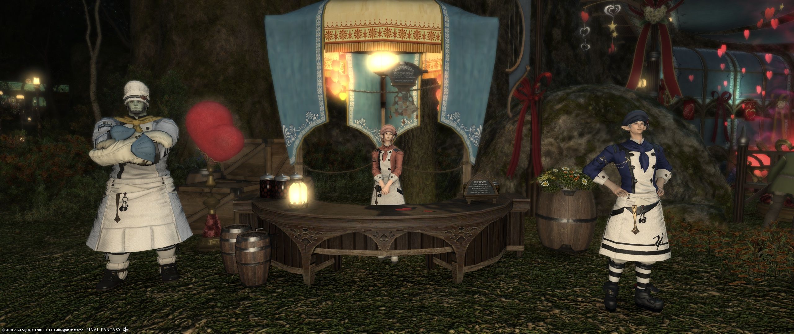 The House Valentione assistants in Final Fantasy 14