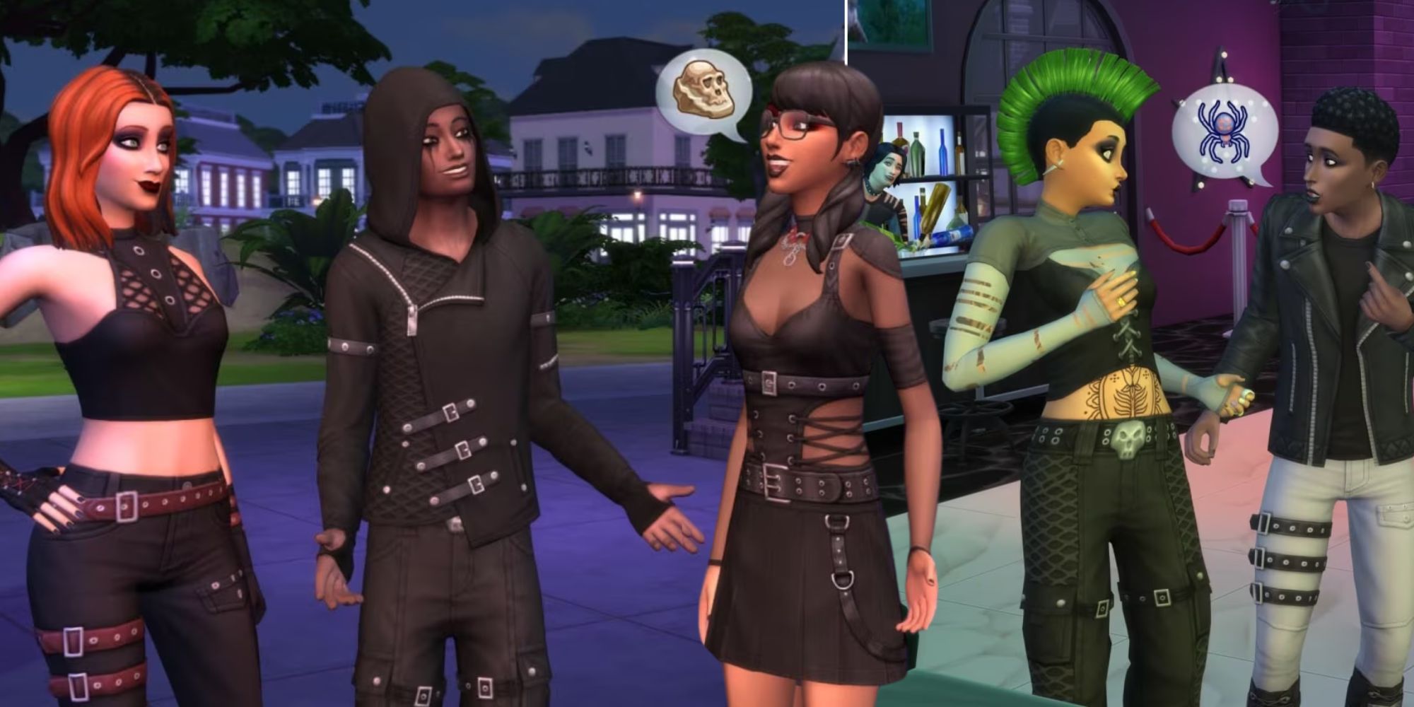 sims 4 sims chatting with each other while wearing clothes from the sims 4