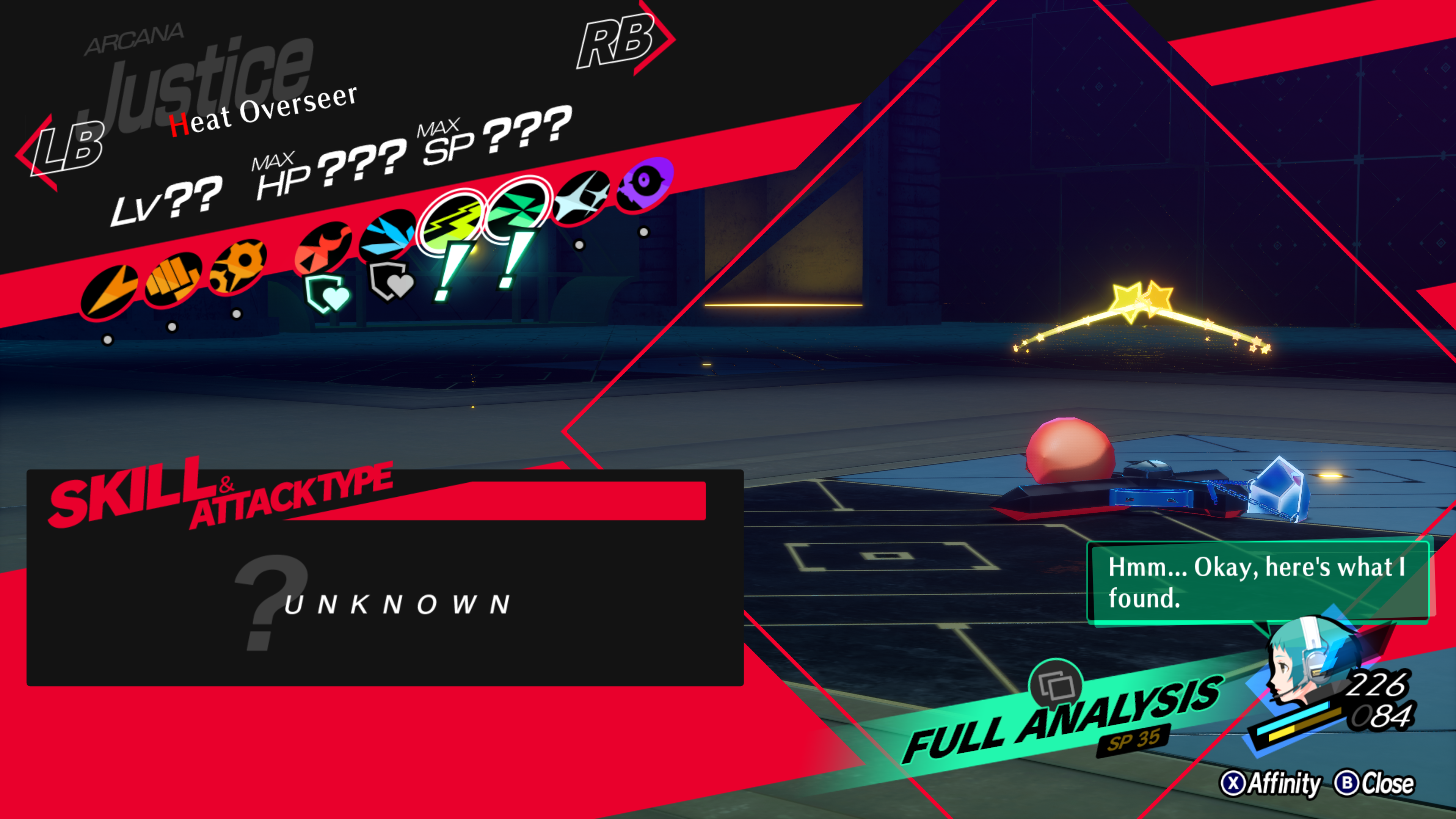 Scanning Heat Overseer in Persona 3 Reload