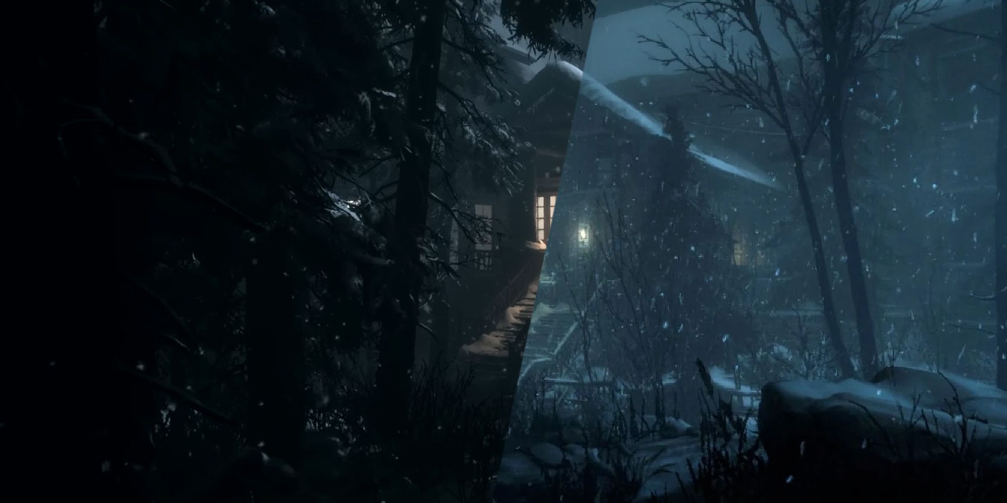 Split image with Until Dawn on one side, and the upcoming remaster on the other side