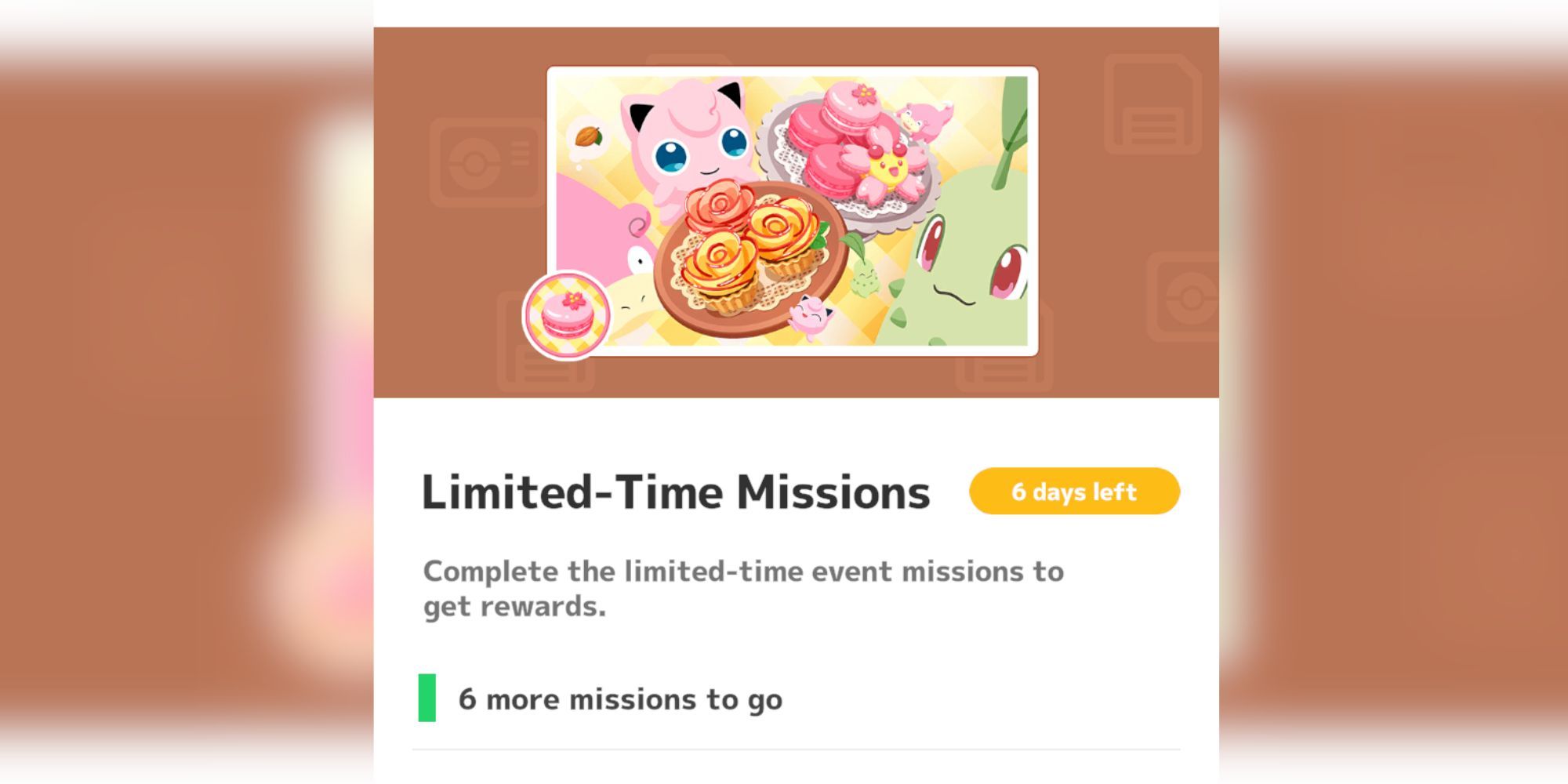 A screenshot of Pokemon Sleep showing the Valentine&rsquo;s Day mission board