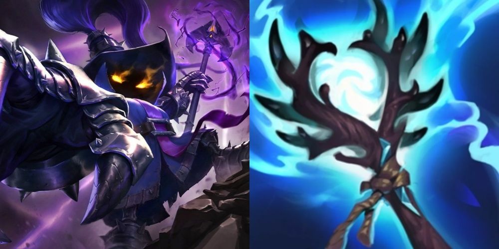 Veigar splash art and Stormsurge's Icon in League Of Legends.