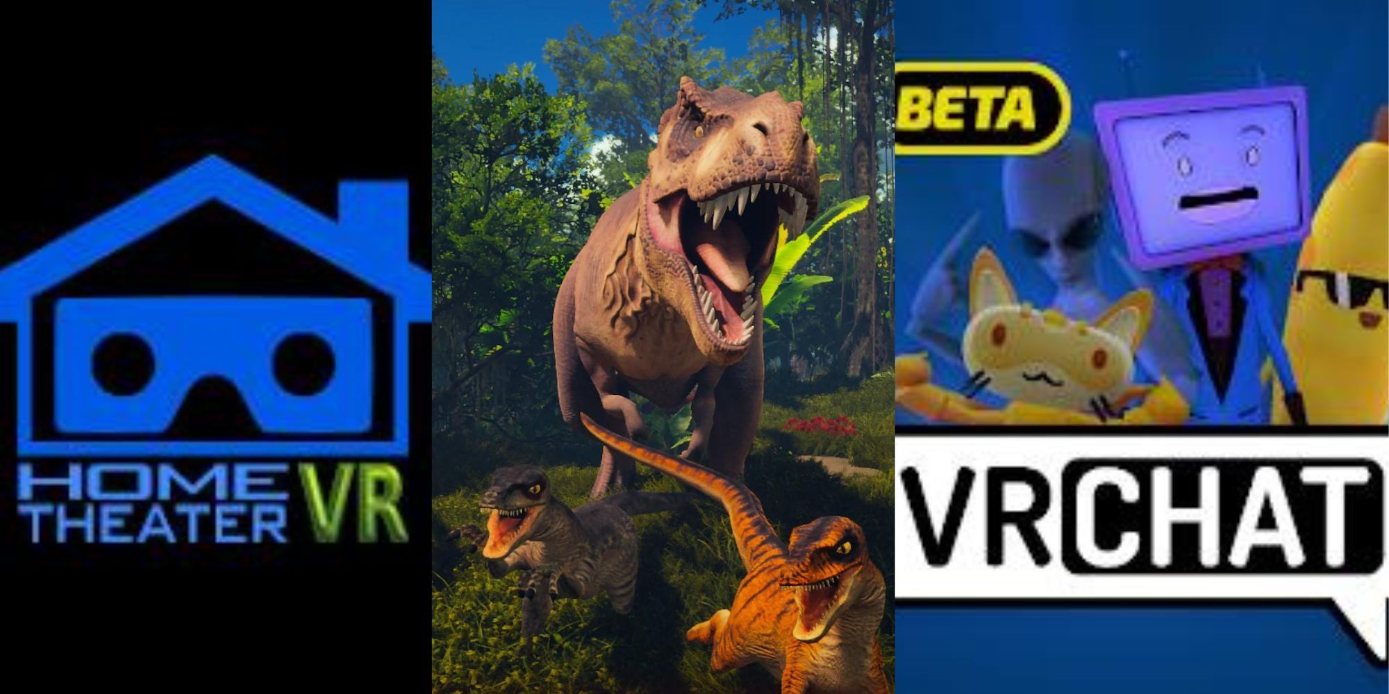 VR Jurassic Dino Park Coaster, FullDive VR, VRChat Beta, VR Android Apps