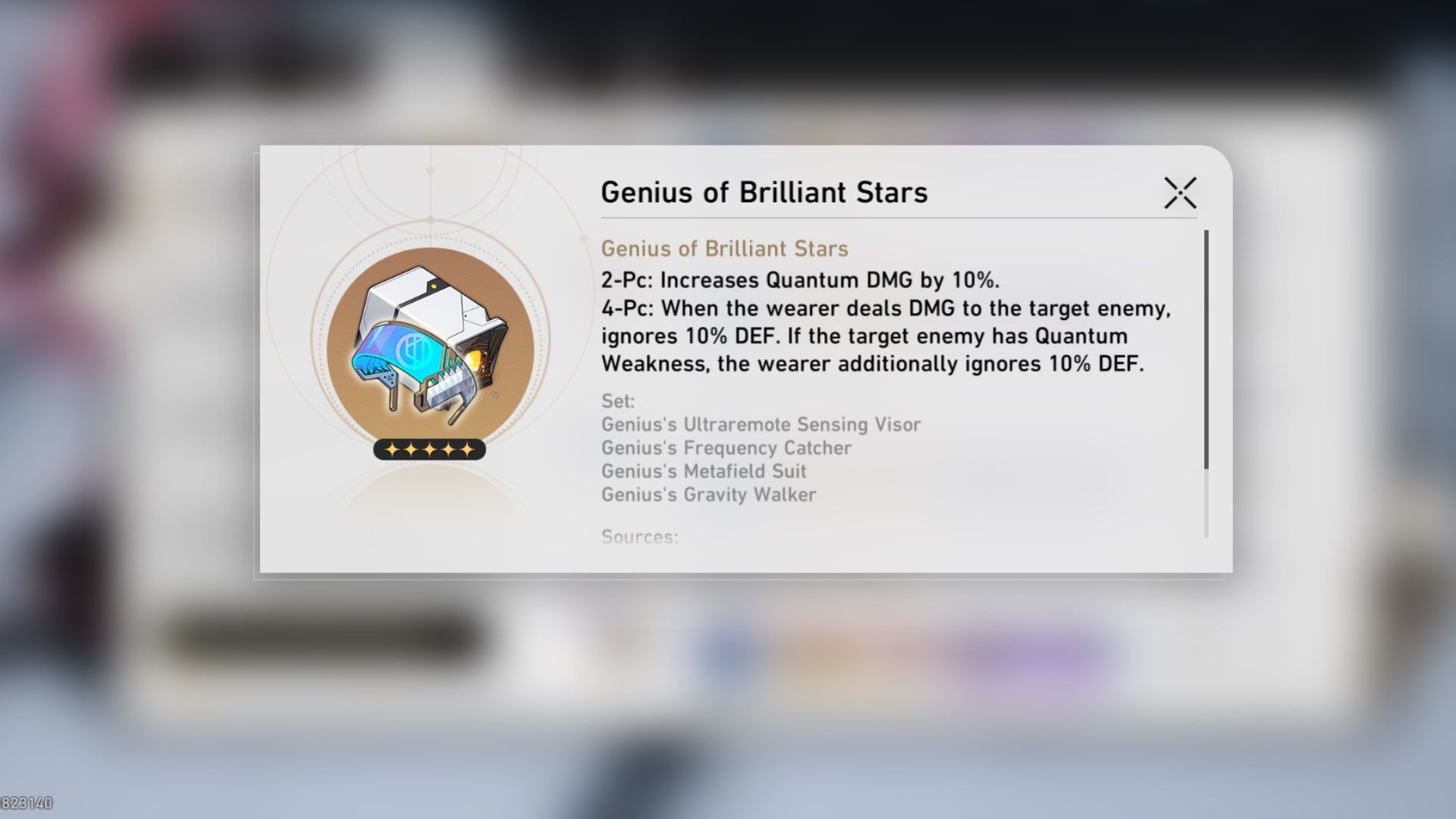 The menu displaying the effects for Messenger Traversing Hackerspace in Honkai Star Rail.