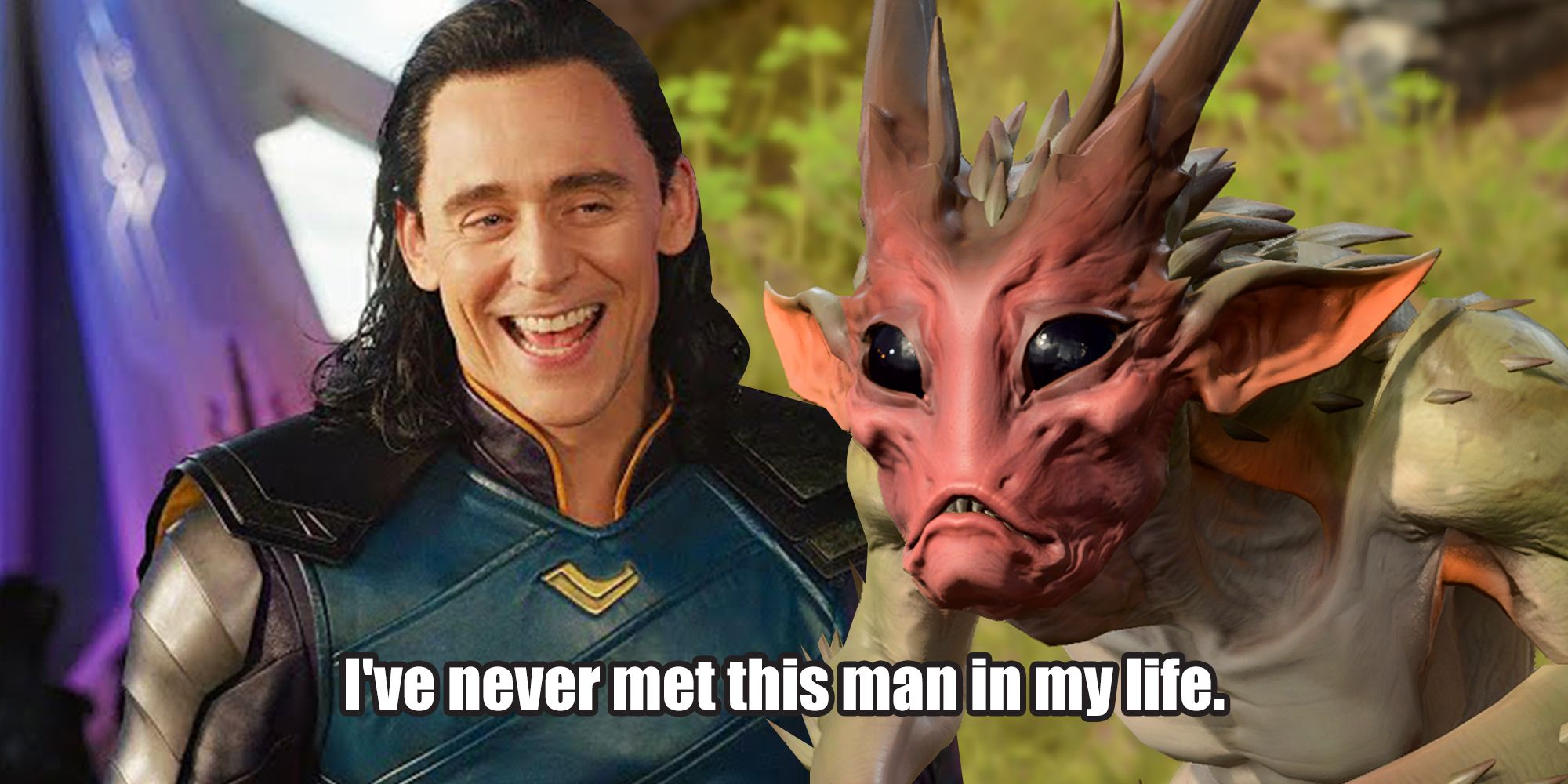 Loki saying 'I've never met this man in my life' to Shovel