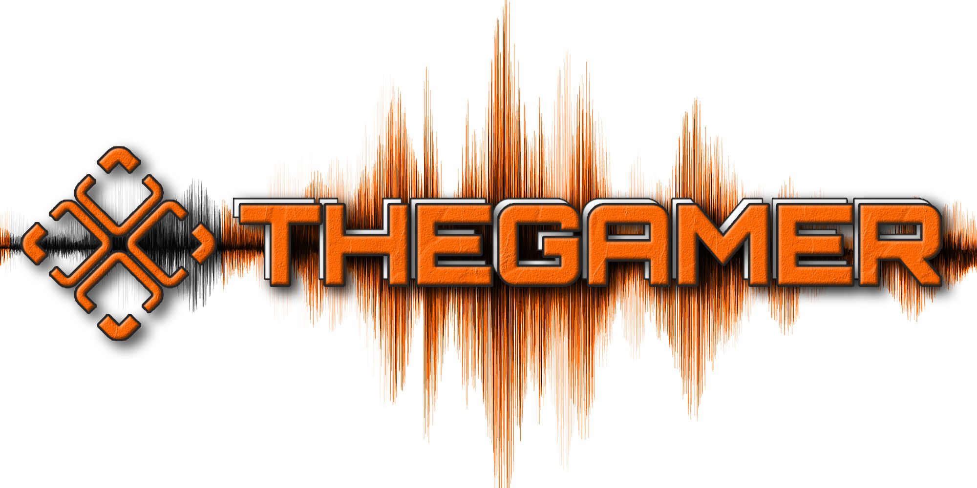 TheGamer logo with podcast soundwaves behind it