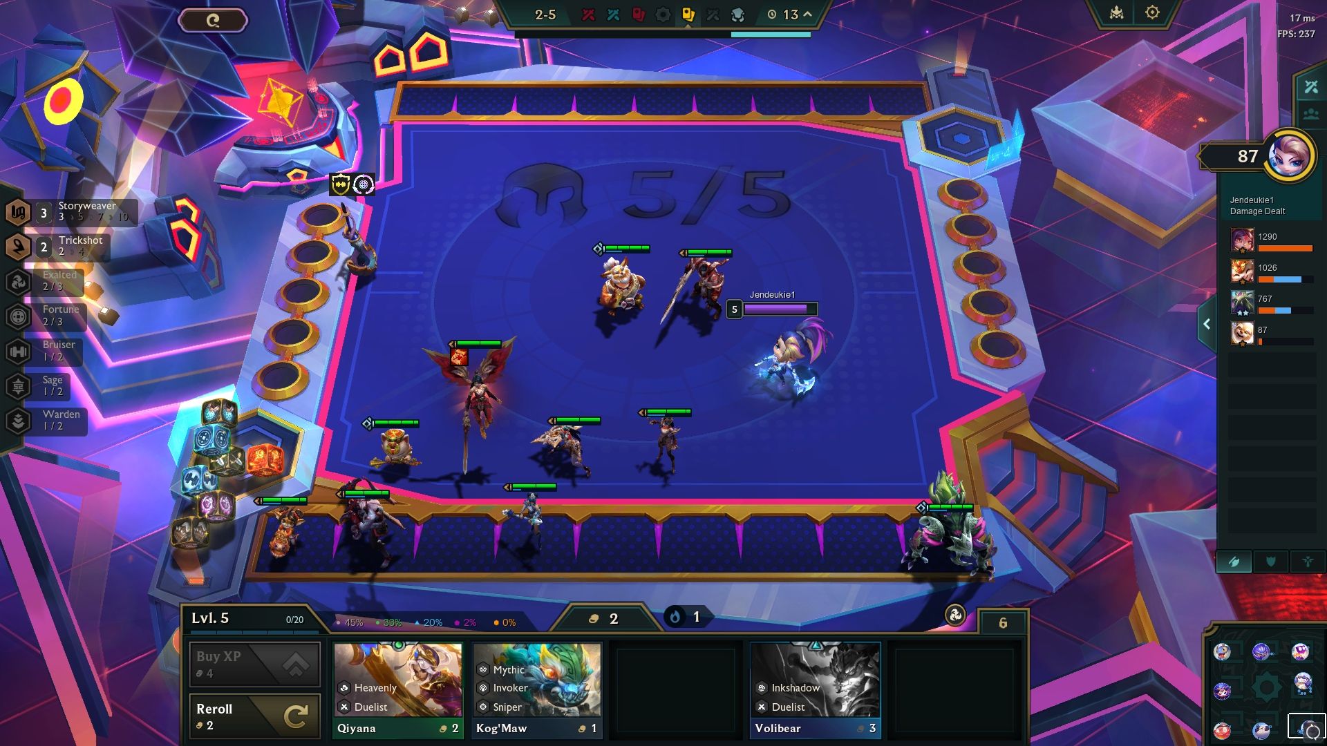 Early Storyweaver team in Teamfight Tactics