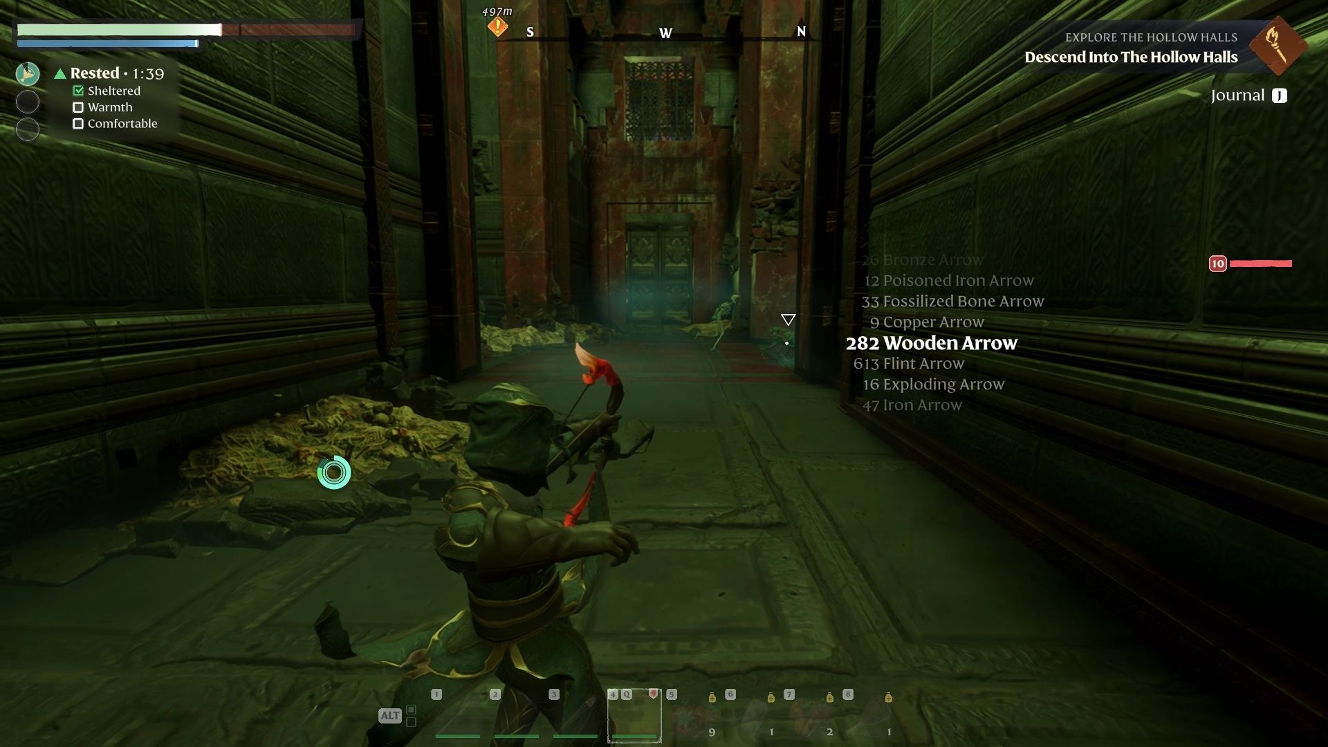 Intersection in the second area with an enemy patrol in Enshrouded