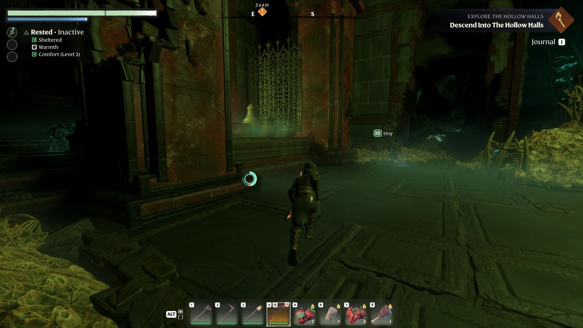 Second area intersection with a lot of enemies in Enshrouded