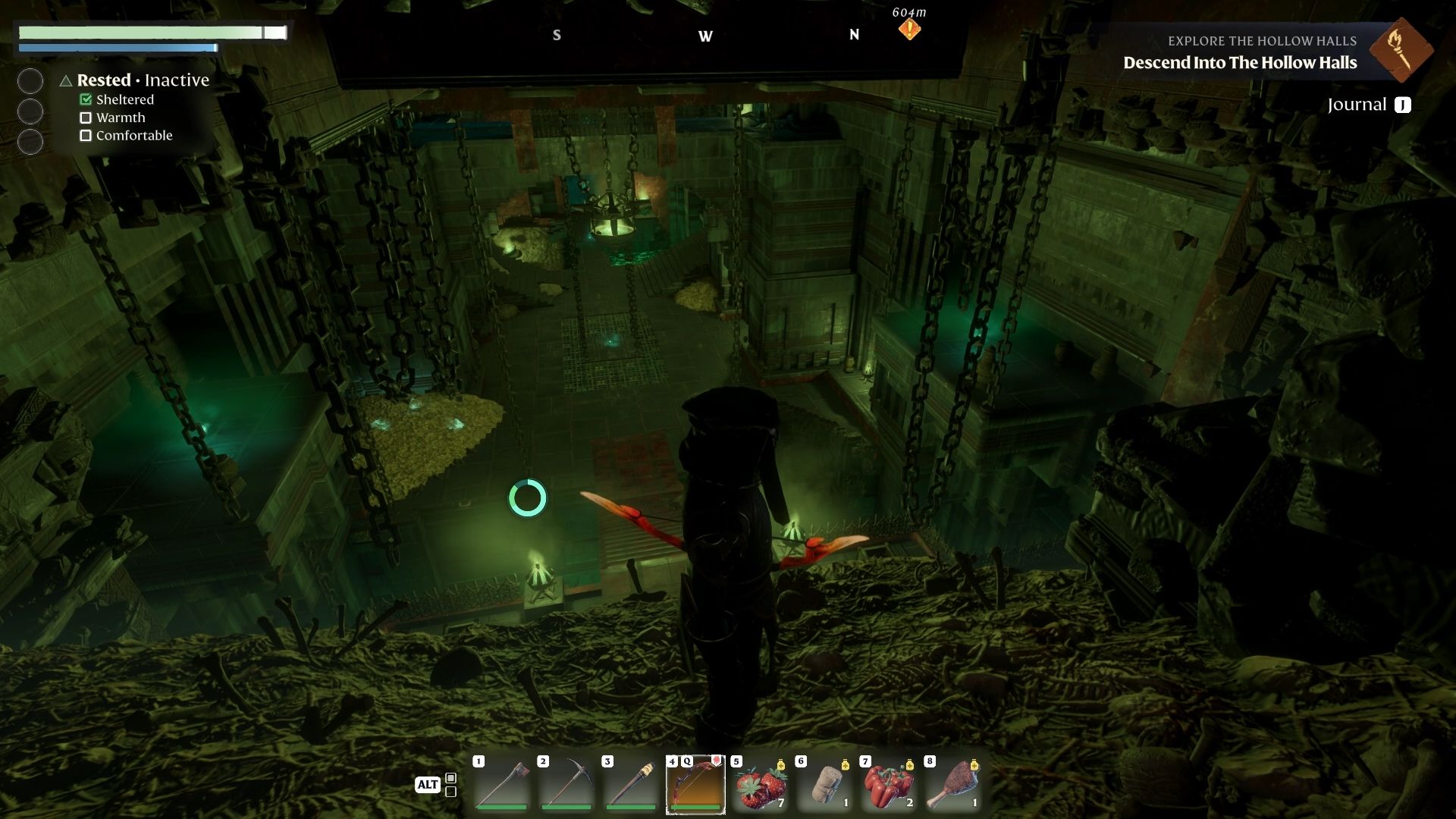Third area in Hollow Halls with five Orbs to find in Enshrouded