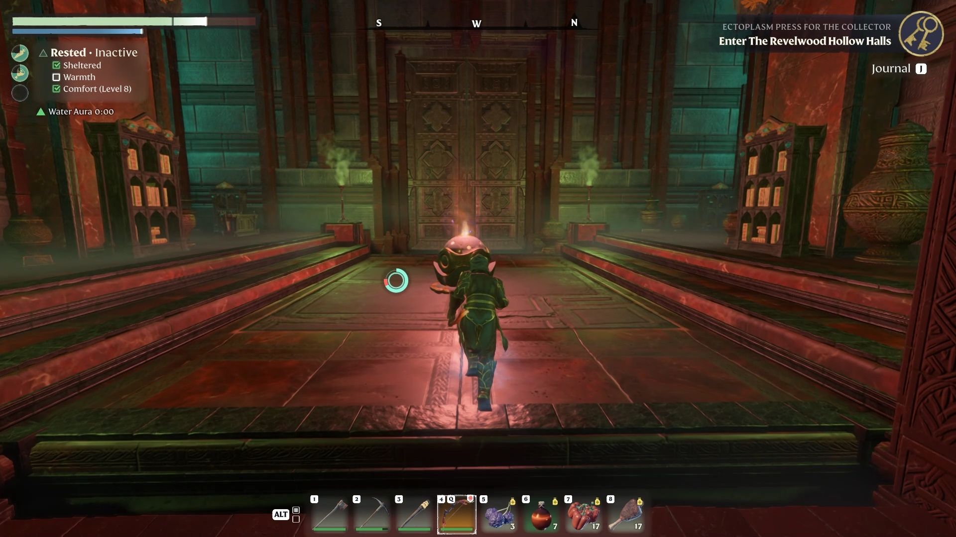 Reaching the second checkpoint in Revelwood Hollow Halls in Enshrouded