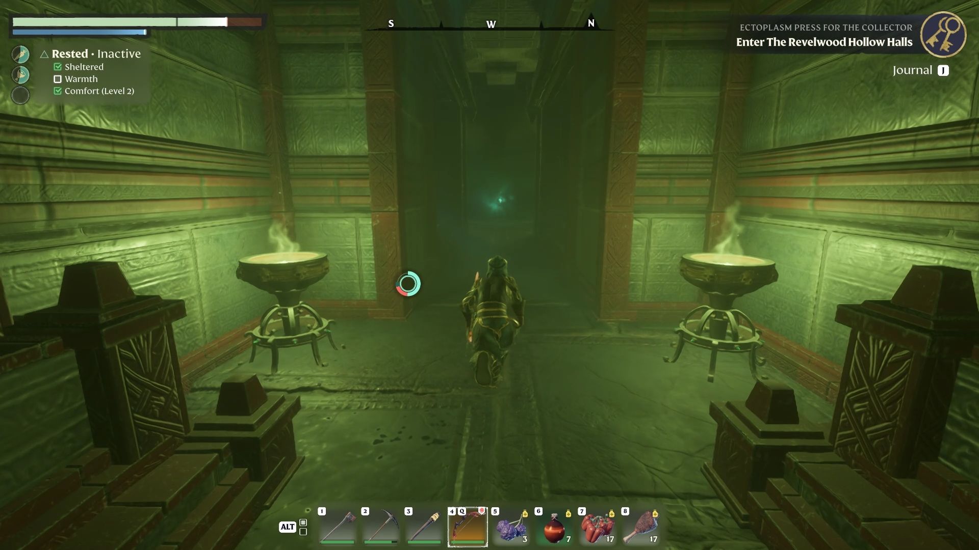 Rune at the end of the hallway in Revelwood Hollow Halls in Enshrouded