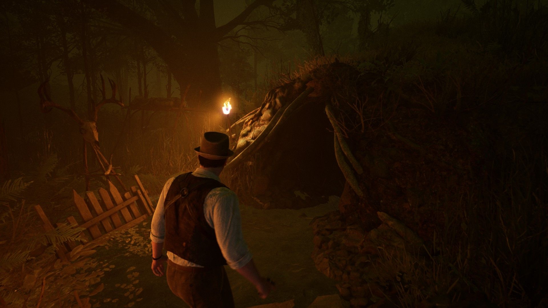 Edward at The Hateful Mound in Alone in the Dark.