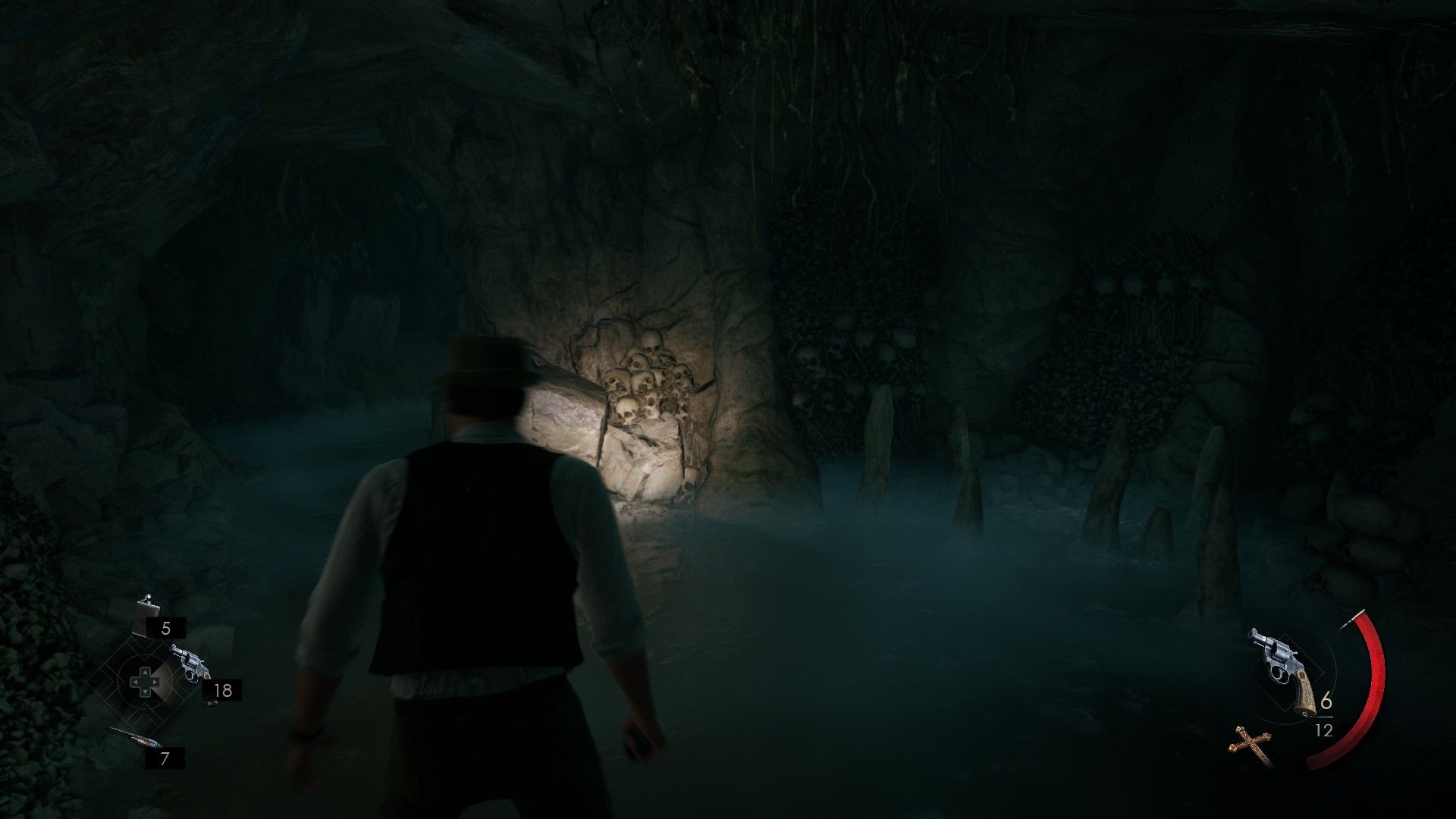 Edward in the Lafayette Cemetery cave in Alone in the Dark.