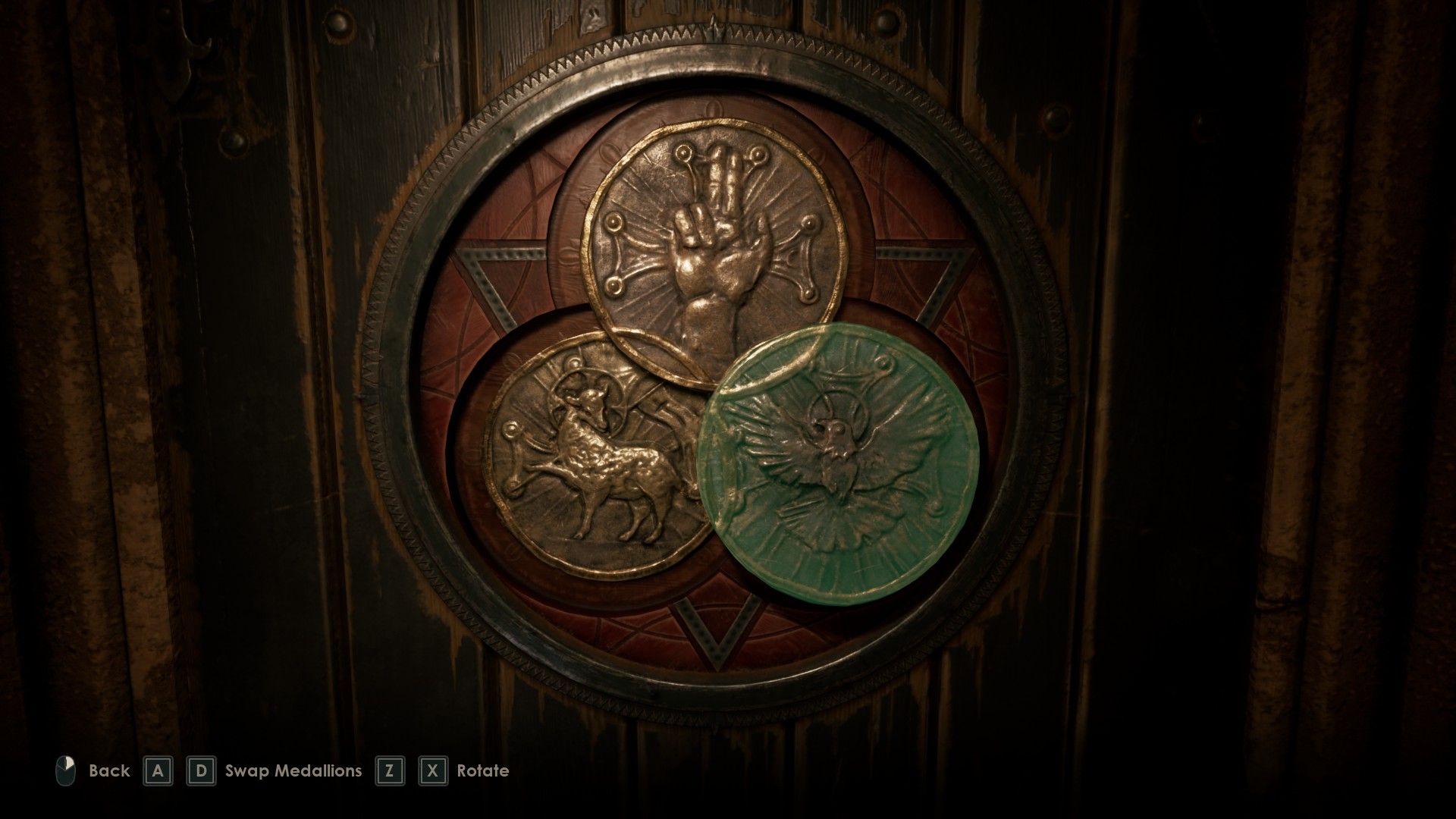 The three plates in the Lafayette Cemetery door in Alone in the Dark.