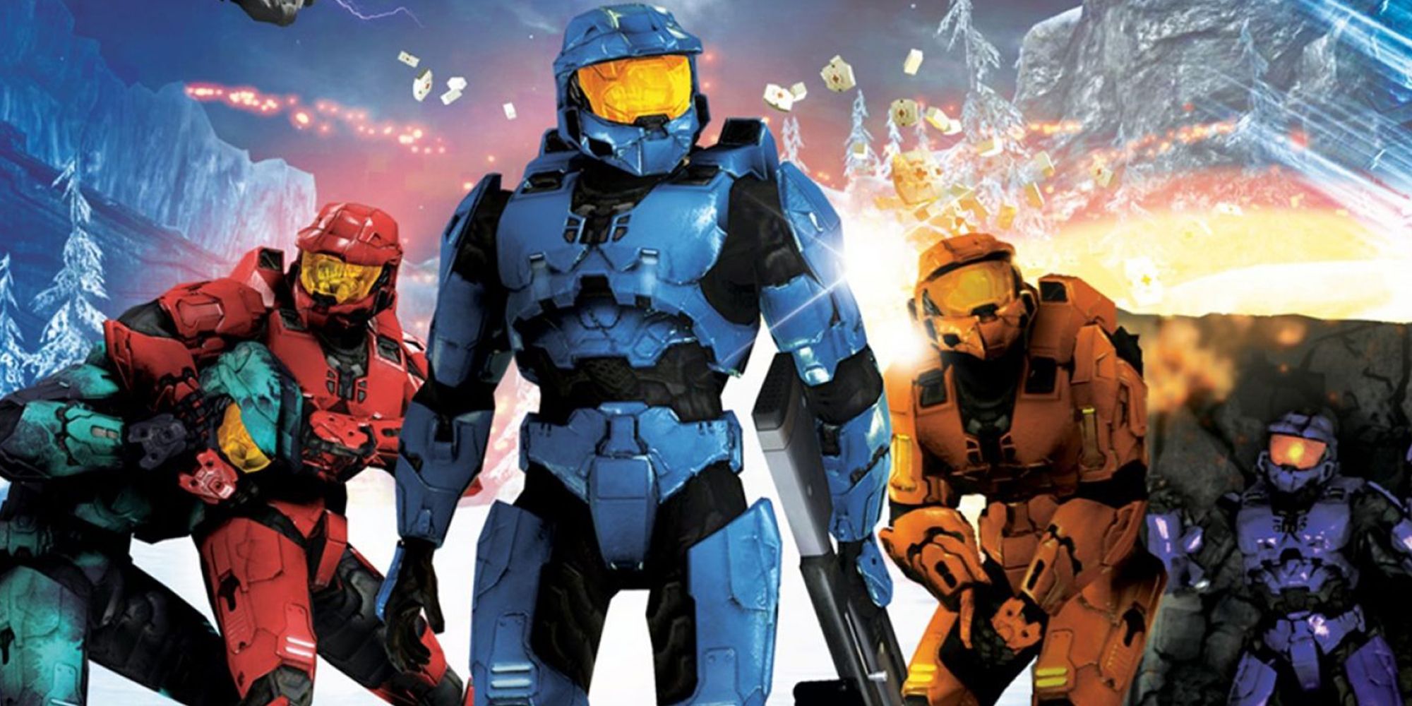 the cast of red vs blue halo machinima by rooster teeth