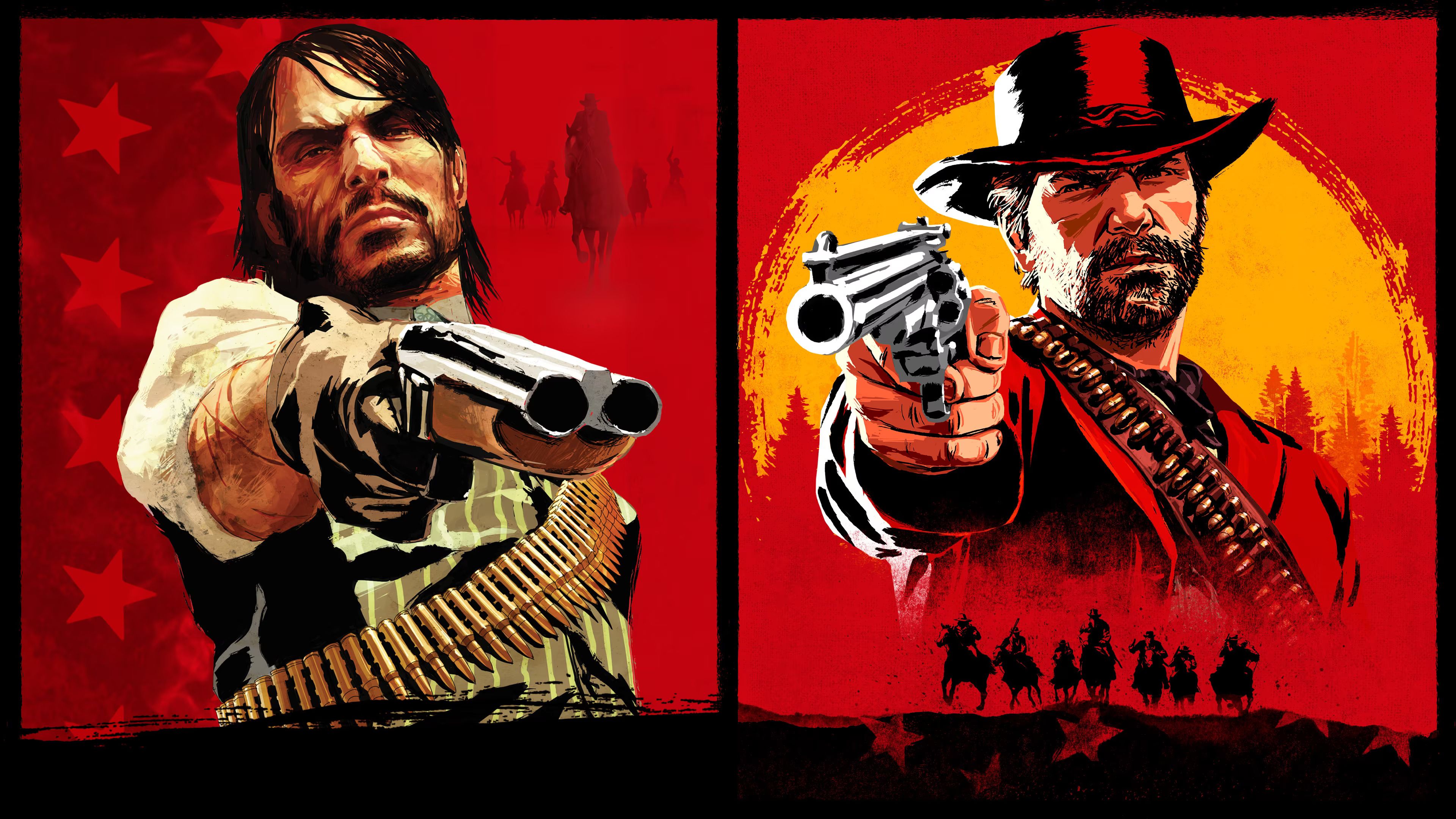 red dead redemption and red dead redemtpion 2 covers
