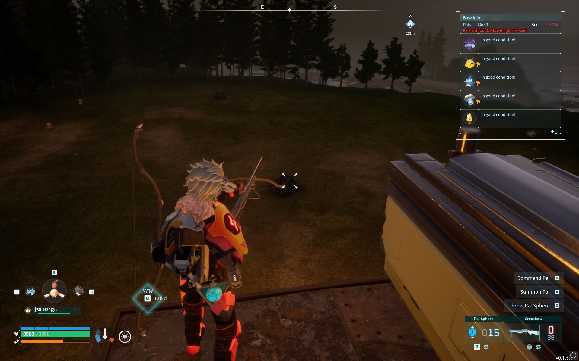 A player reloading Legendary crossbow weapon in Palworld