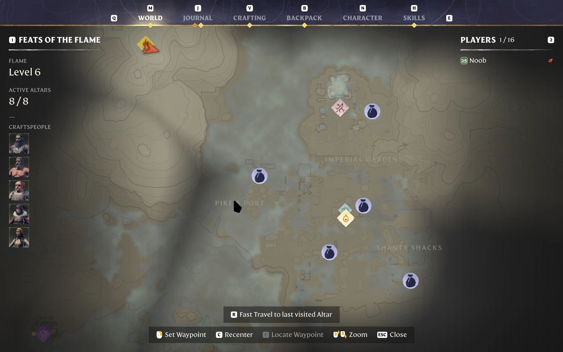 All five The Guard of the North armor set pieces location in Enshrouded