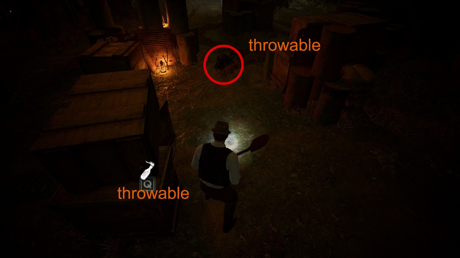 Edward by the Hateful Mound Underground with the enemy highlighted in Alone in the Dark.