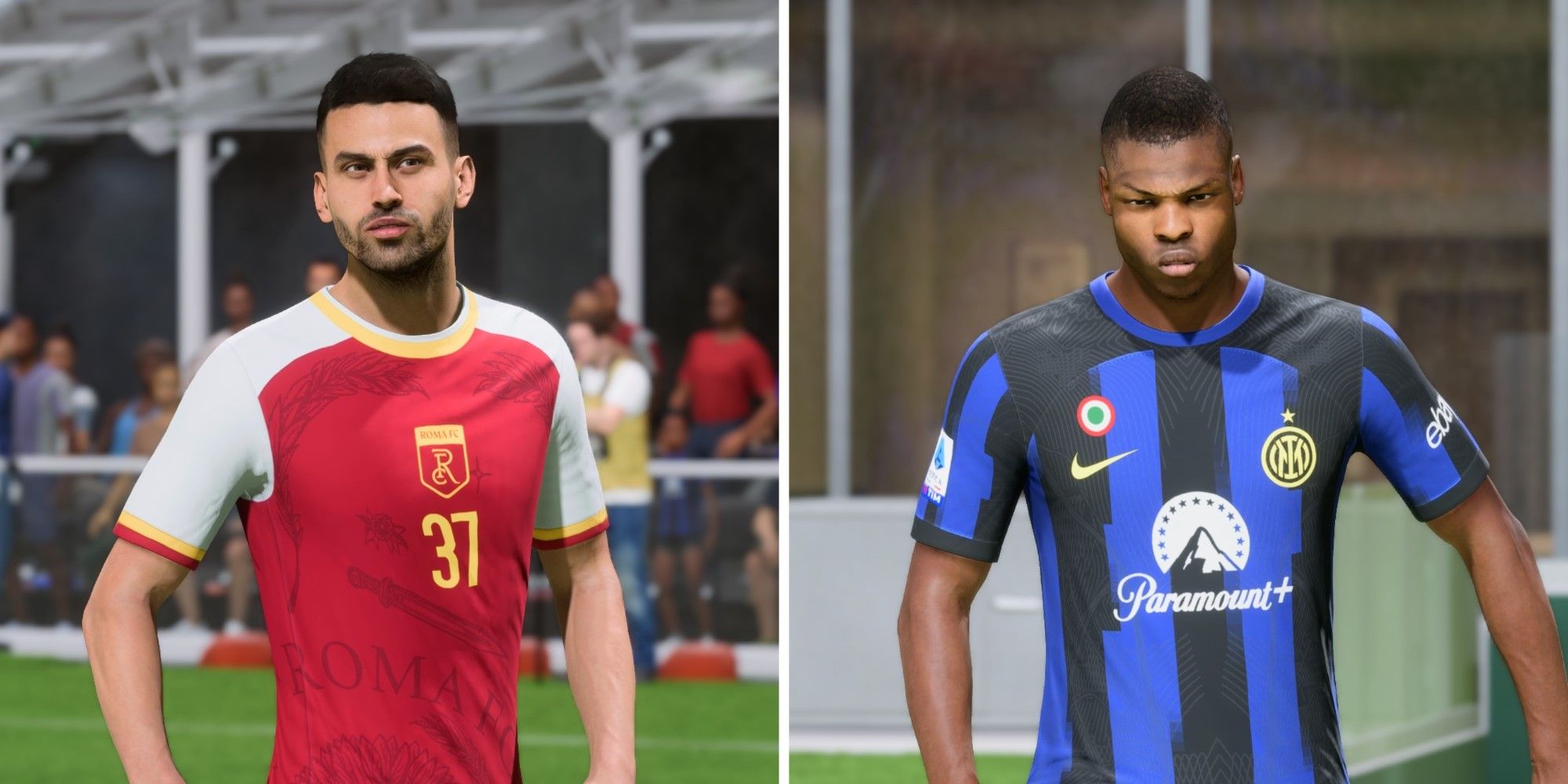 An image of Spinazzola and Dumfries in EA Sports FC 24