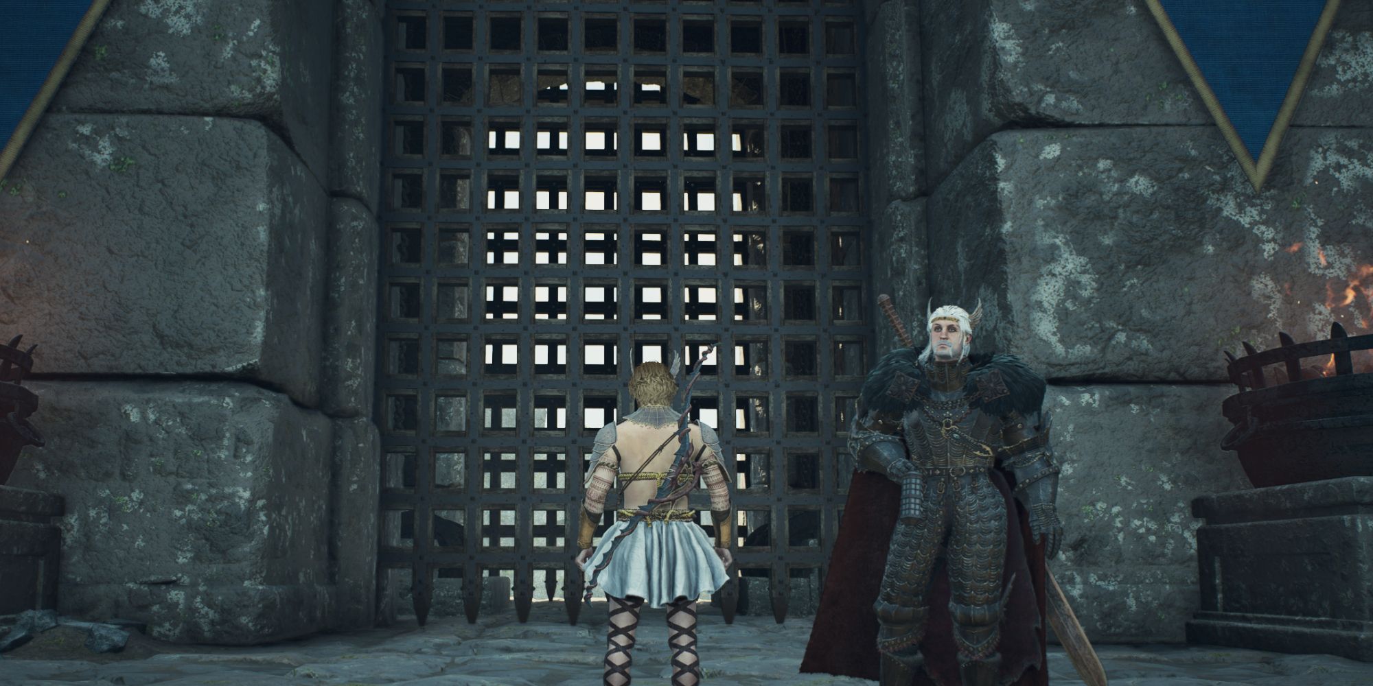 How To Get Battahl Permit In Dragon S Dogma 2   Arisen And His Main Pawn Are Standing Next To Battahl Border Gate Dragon S Dogma 2 