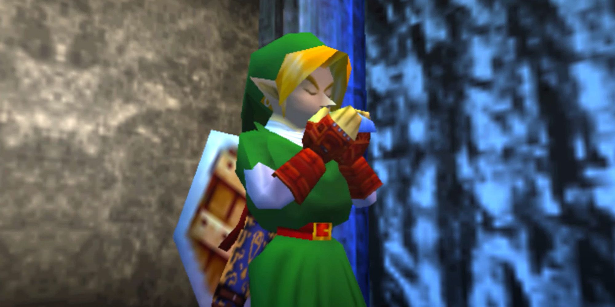 Link playing the Song of Time in The Legend of Zelda: Ocarina of Time