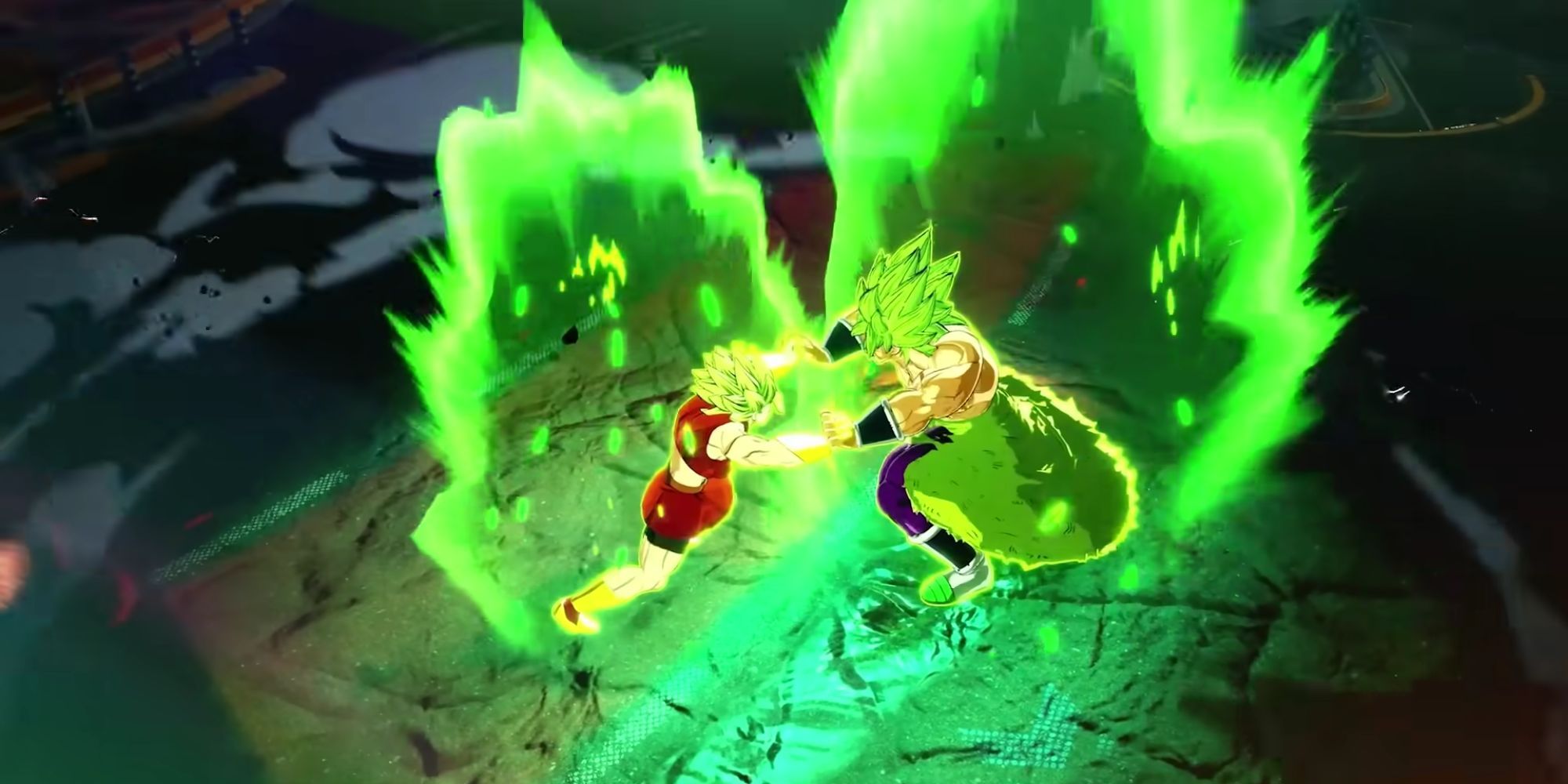 Broly and Kale fighting in Dragon Ball: Sparking Zero.