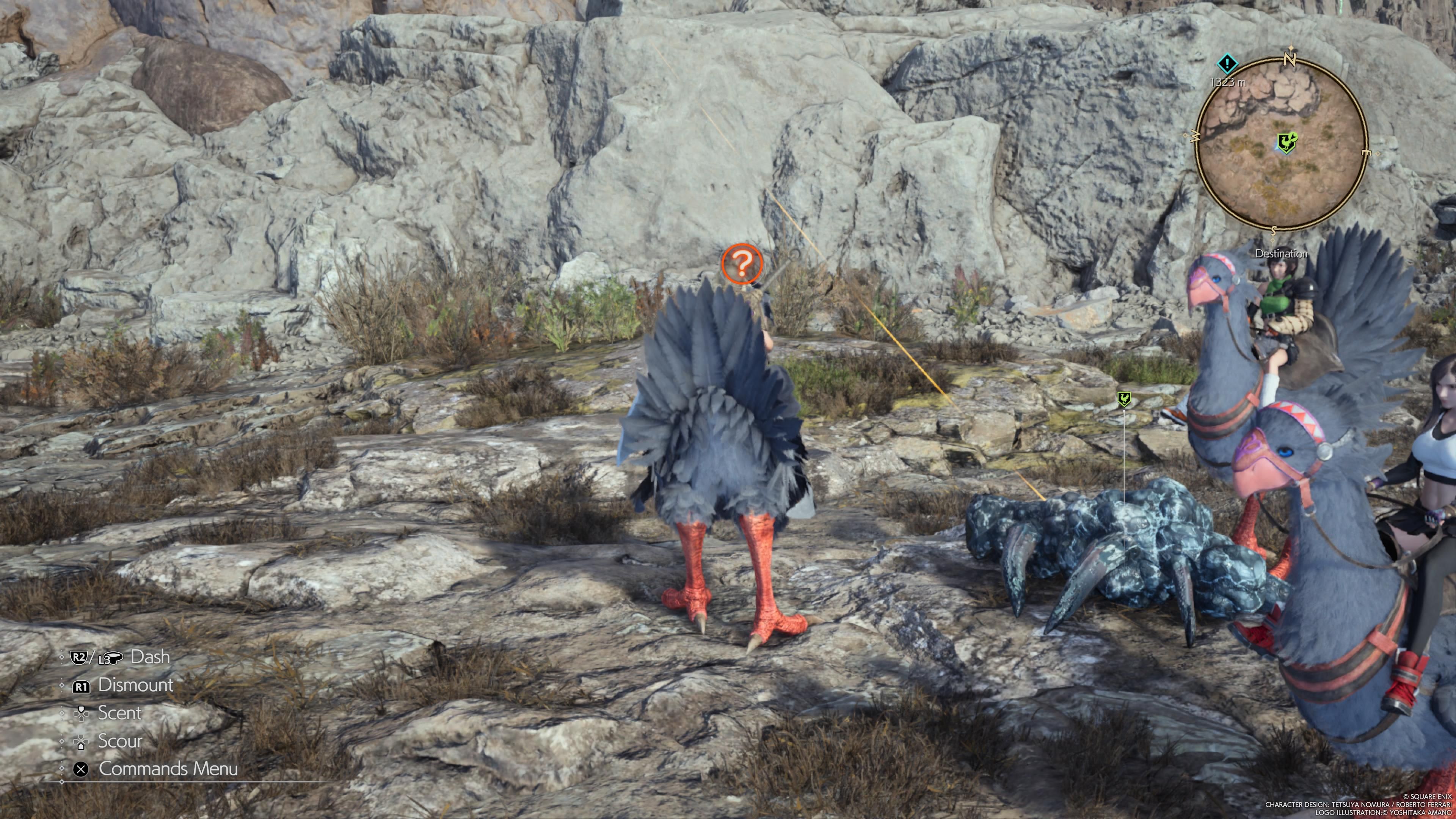 Chocobo is picking up the trail of Hell Rider 2 - FF7 Rebirth