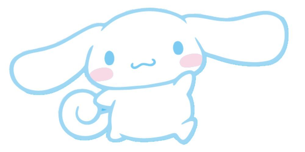 Cinnamoroll White Background Walking With Hand Up