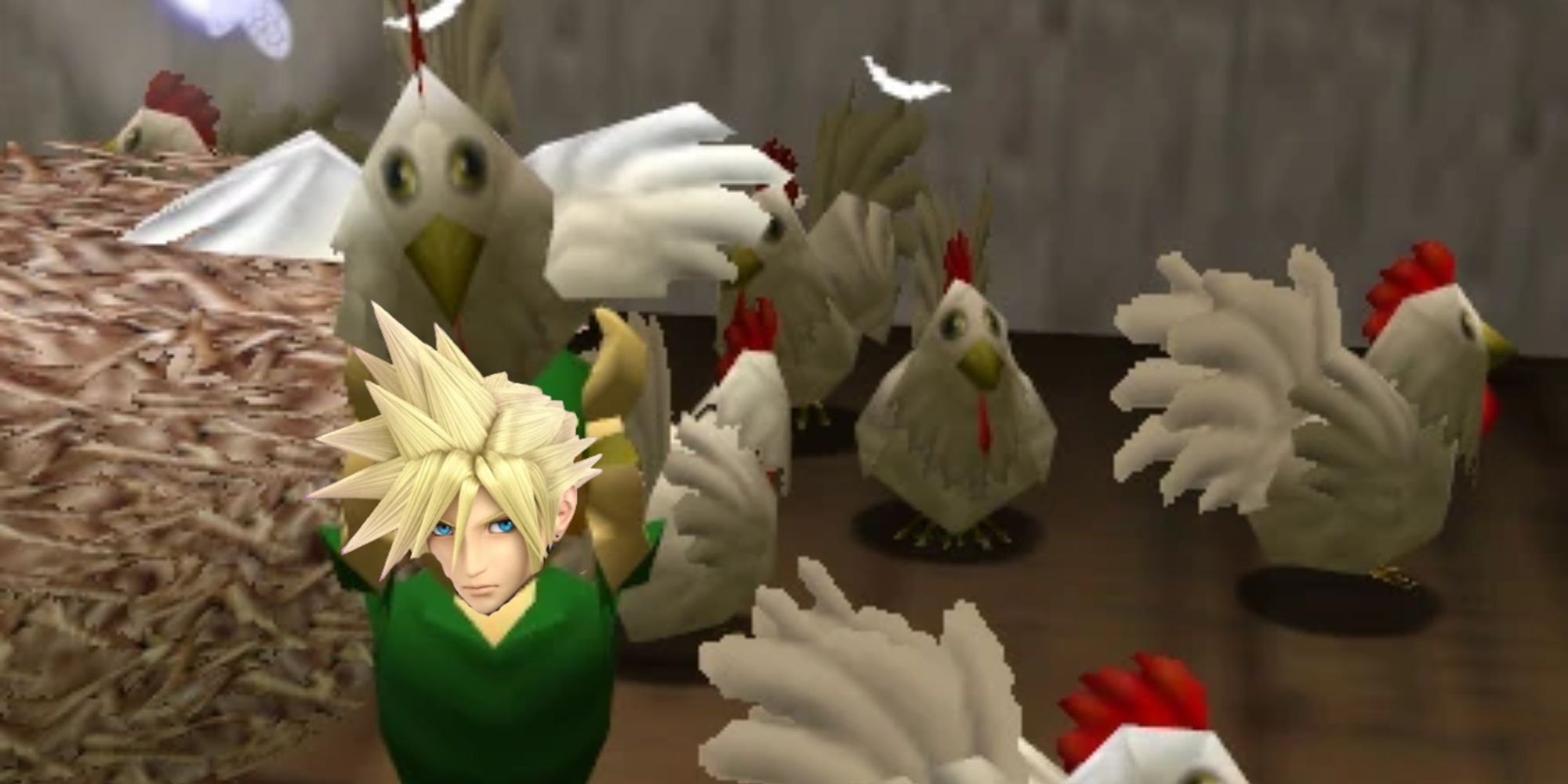 Cloud as Link throwing a Cucoo