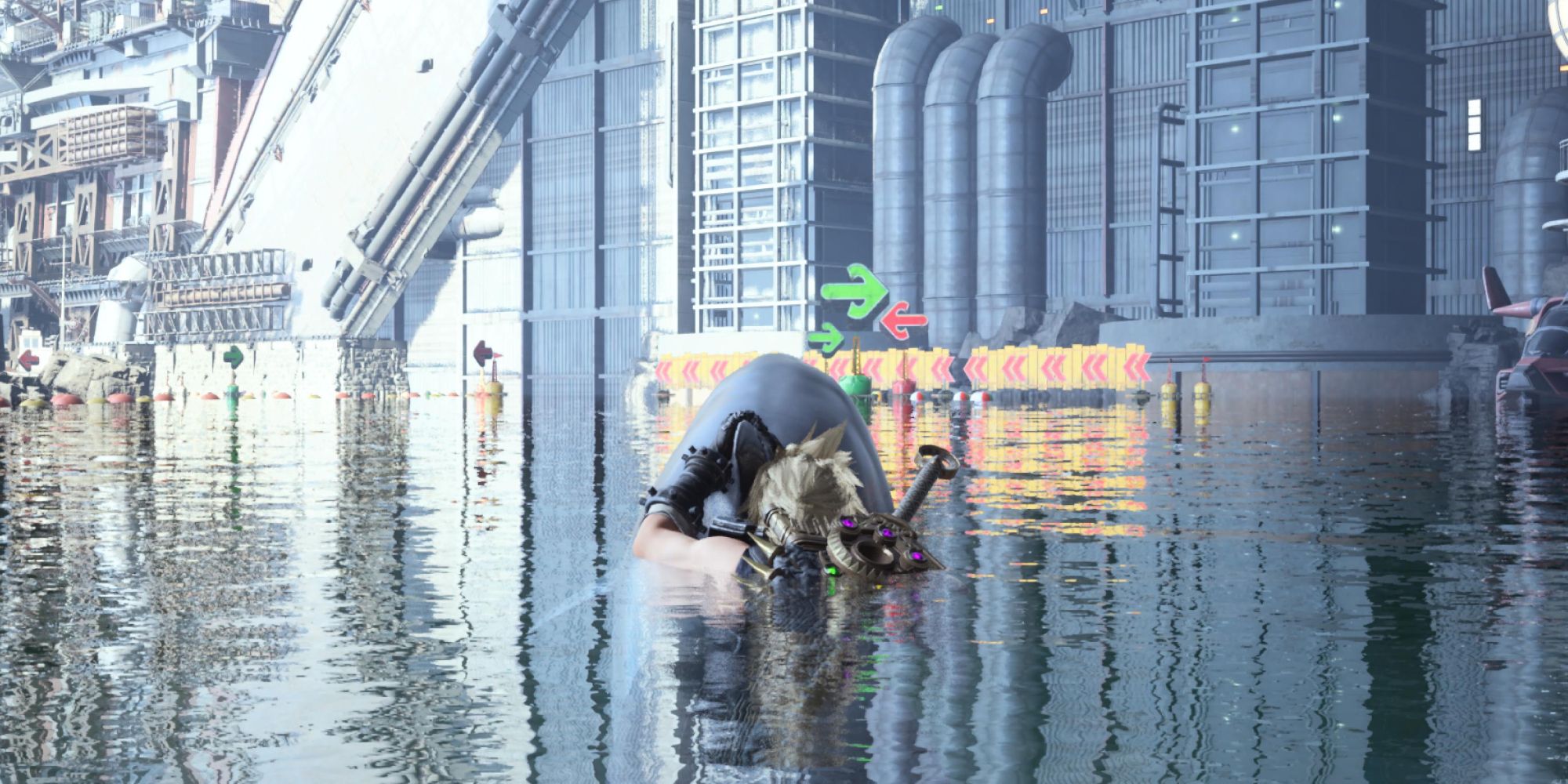 Cloud is riding a dolphin - FF7 Rebirth