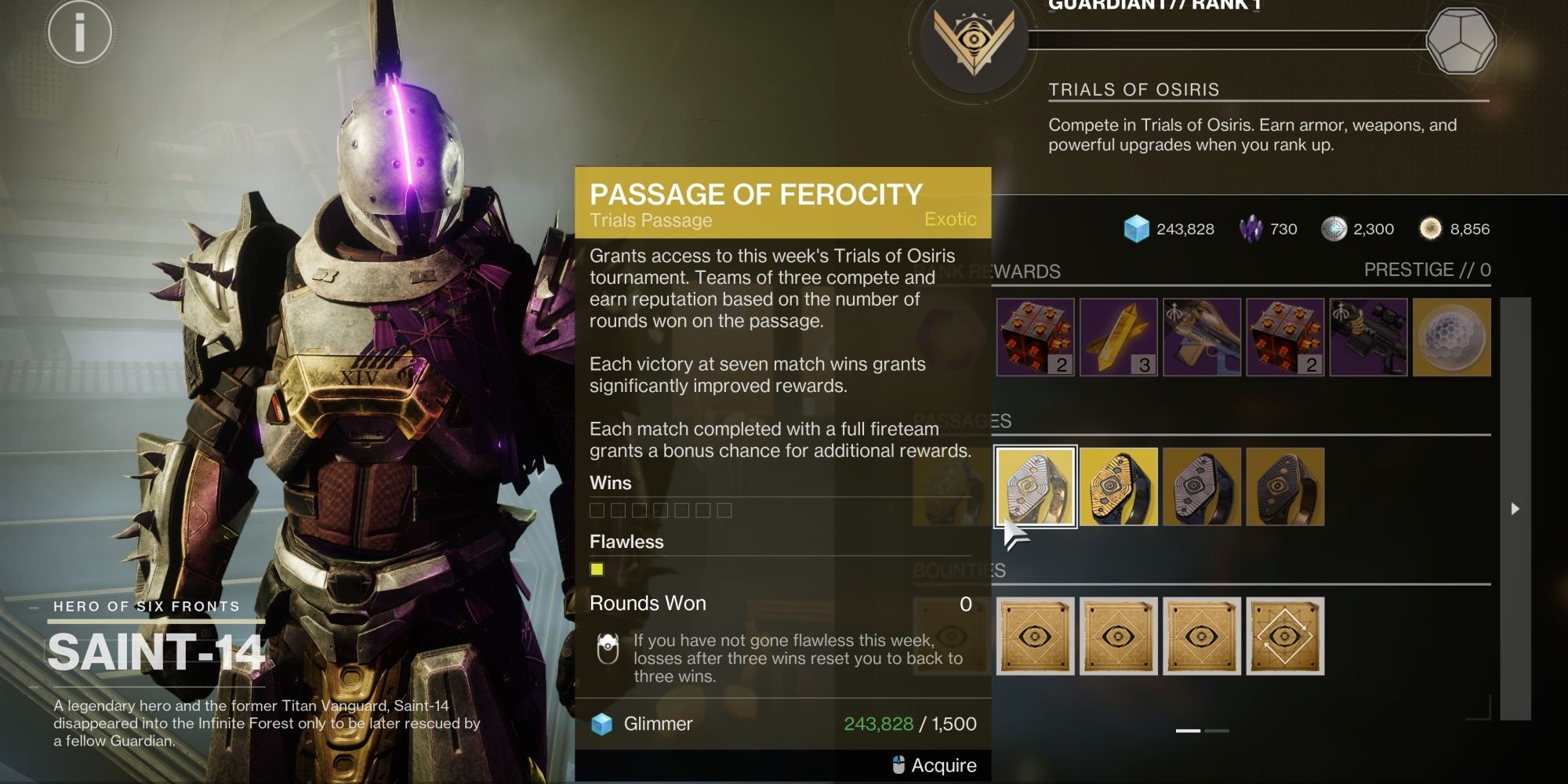 Destiny 2 Passage Of Ferocity Description