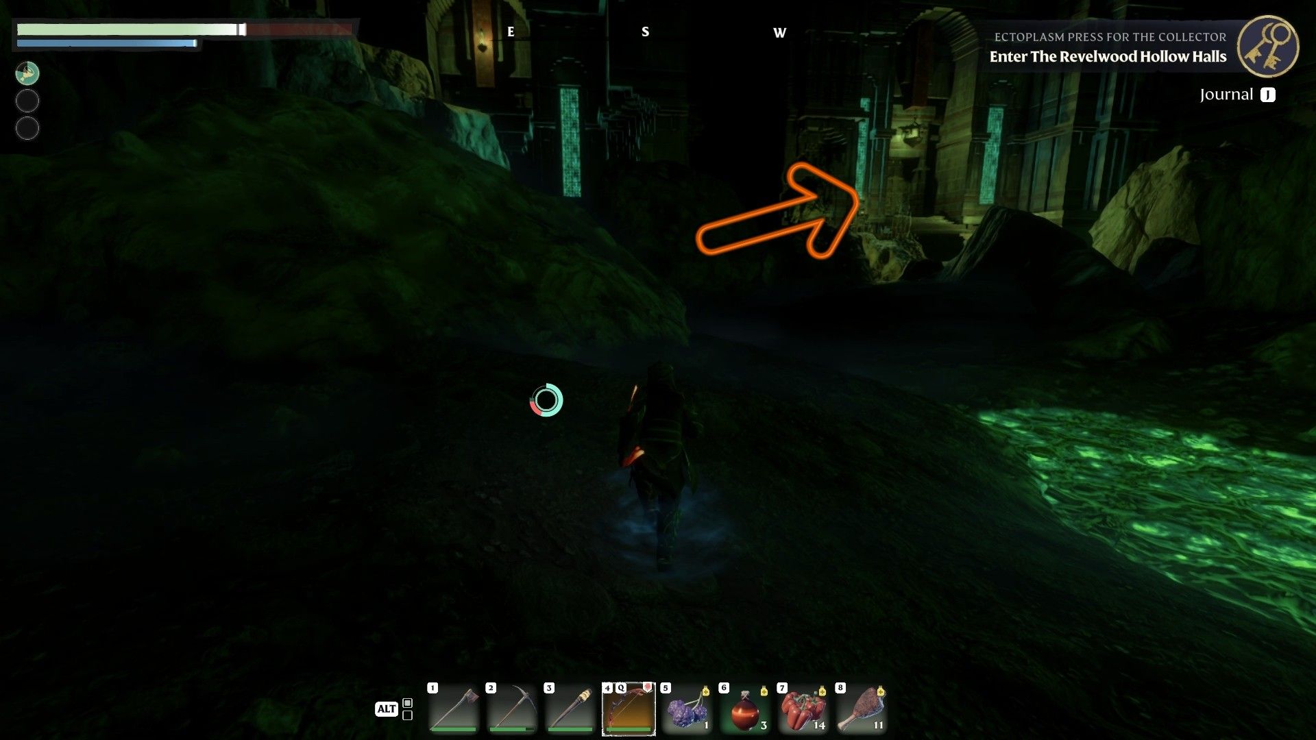 Hallway Entrance To The Fourth Checkpoint in Revelwood Hollow Halls in Enshrouded
